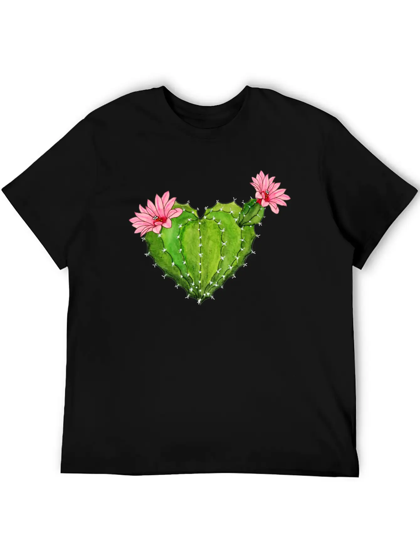 Cactus Heart - Cactus Blossoms - Flower - Cactus Basic Graphic T-Shirt ¨C Daily Comfort In Soft Cotton