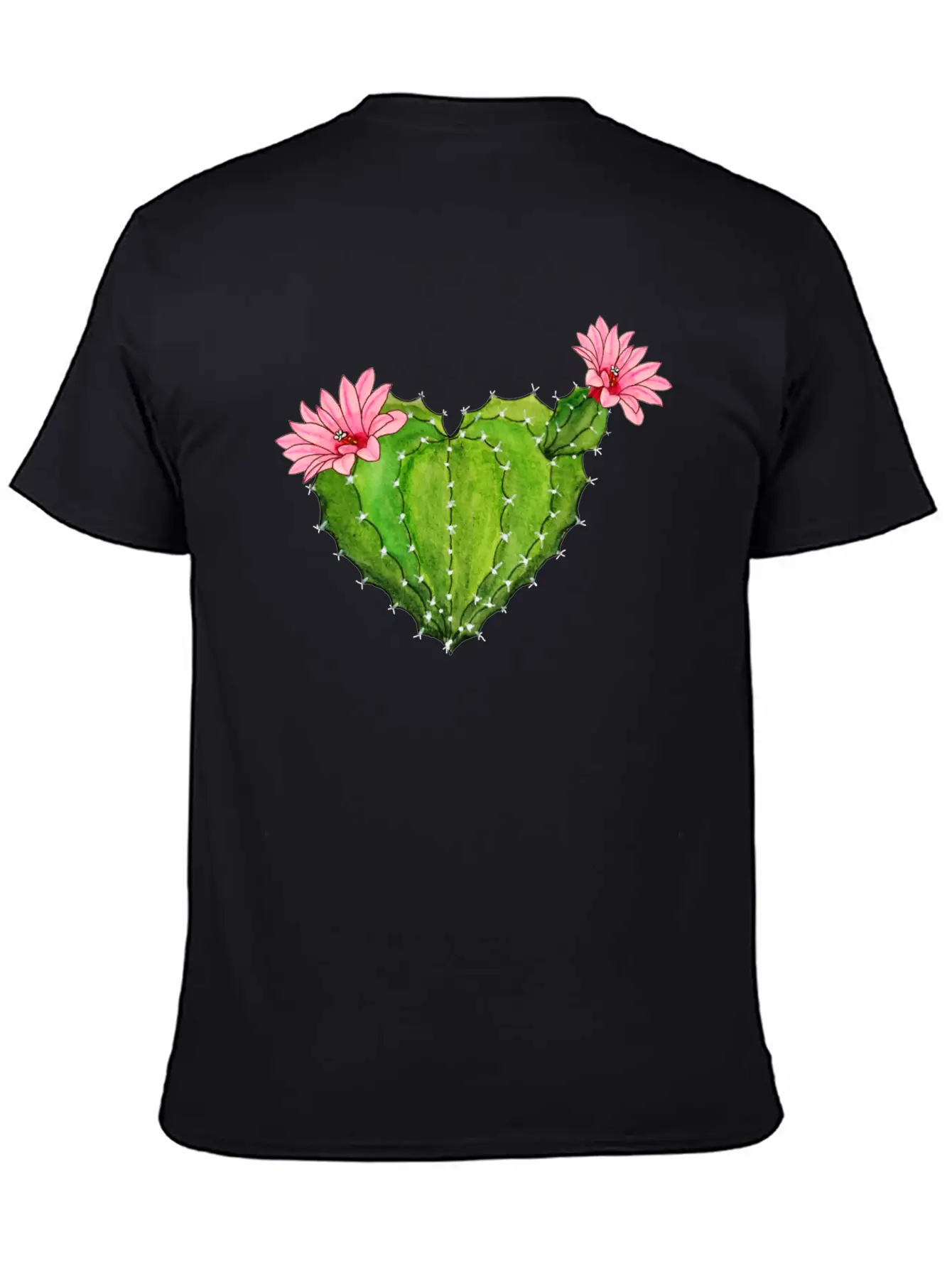 Cactus Heart - Cactus Blossoms - Flower - Cactus Basic Graphic T-Shirt ¨C Daily Comfort In Soft Cotton