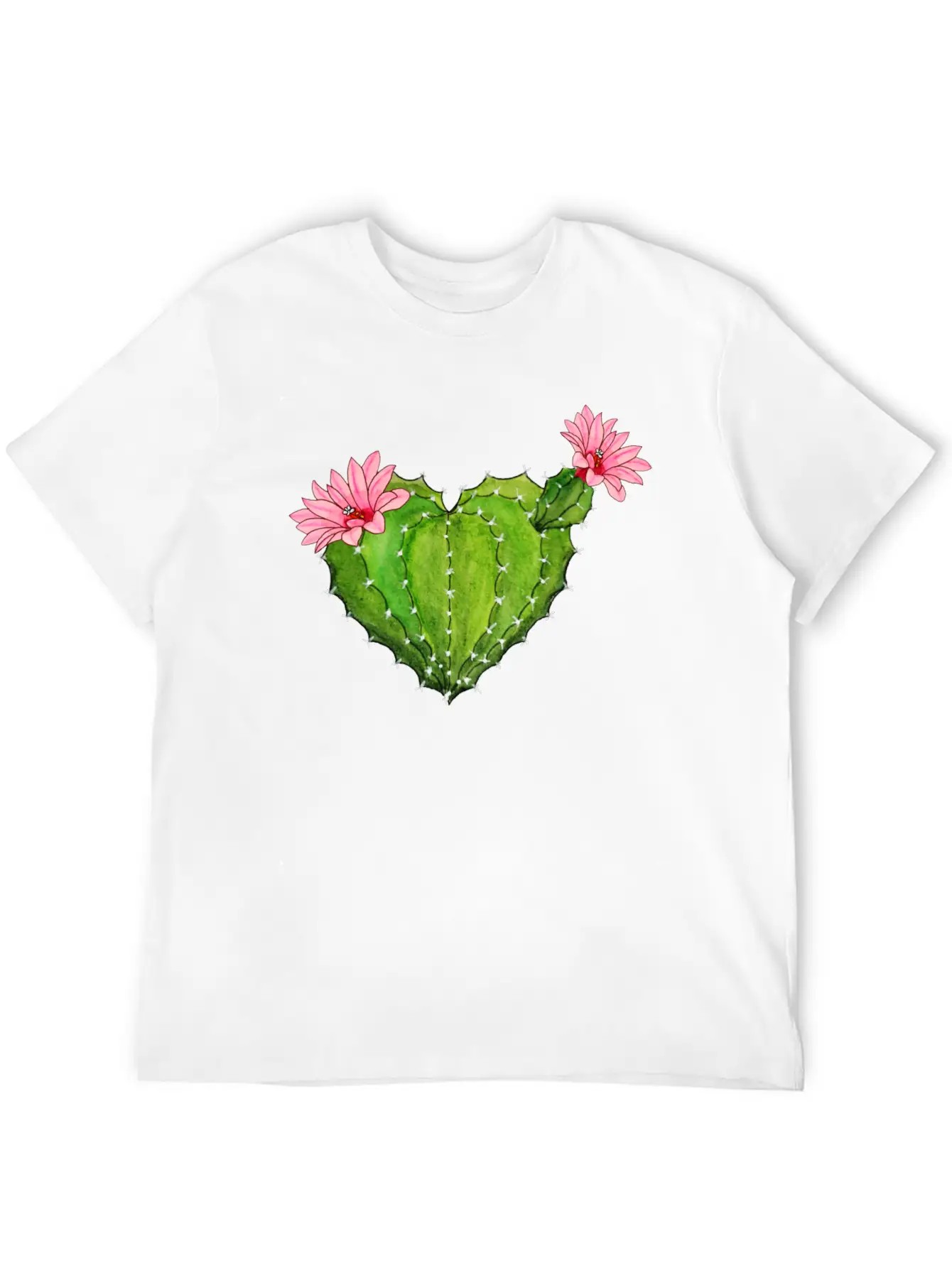 Cactus Heart - Cactus Blossoms - Flower - Cactus Basic Graphic T-Shirt ¨C Daily Comfort In Soft Cotton