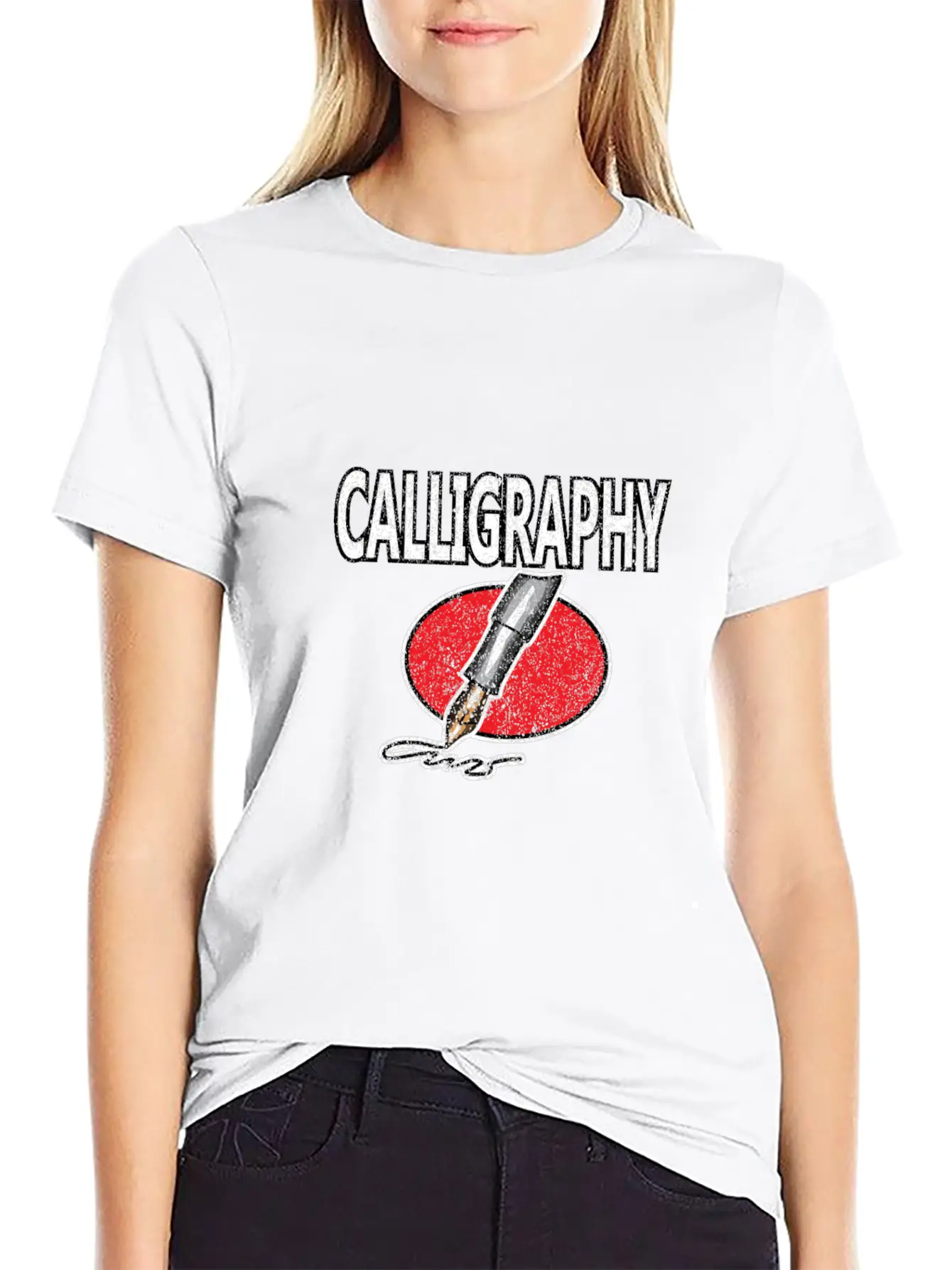 Calligraphy Writing Soft Cotton Short Sleeve Tee ¨C Unisex Wardrobe Staple
