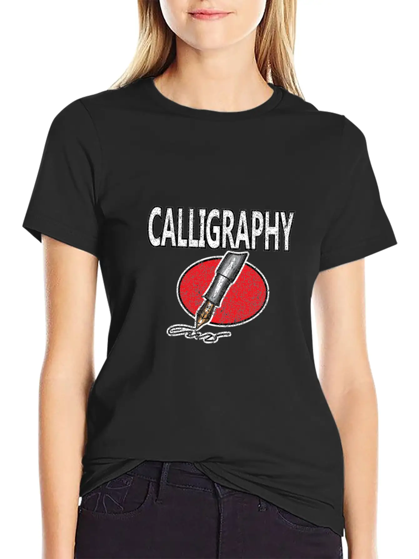 Calligraphy Writing Soft Cotton Short Sleeve Tee ¨C Unisex Wardrobe Staple