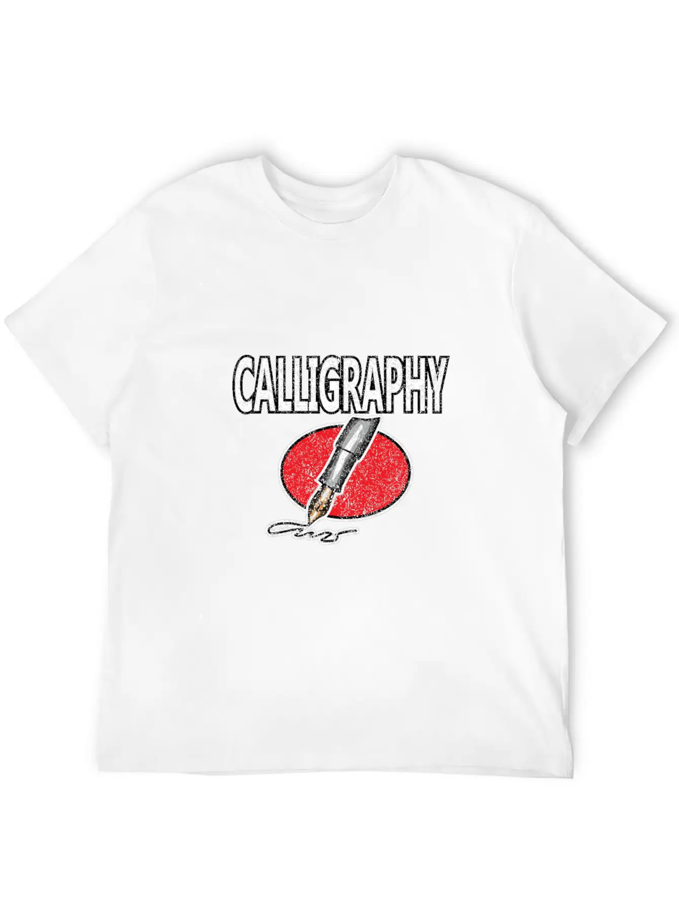Calligraphy Writing Soft Cotton Short Sleeve Tee ¨C Unisex Wardrobe Staple