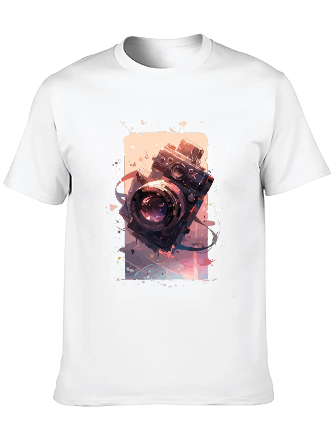 Camera Retro Camera Cameras Analog Basic Graphic T-Shirt ¨C Daily Comfort In Soft Cotton