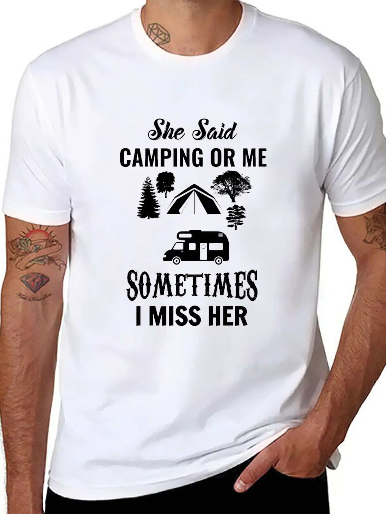 Camping Essential Cotton Tee For Daily Outfits ¨C Unisex Style
