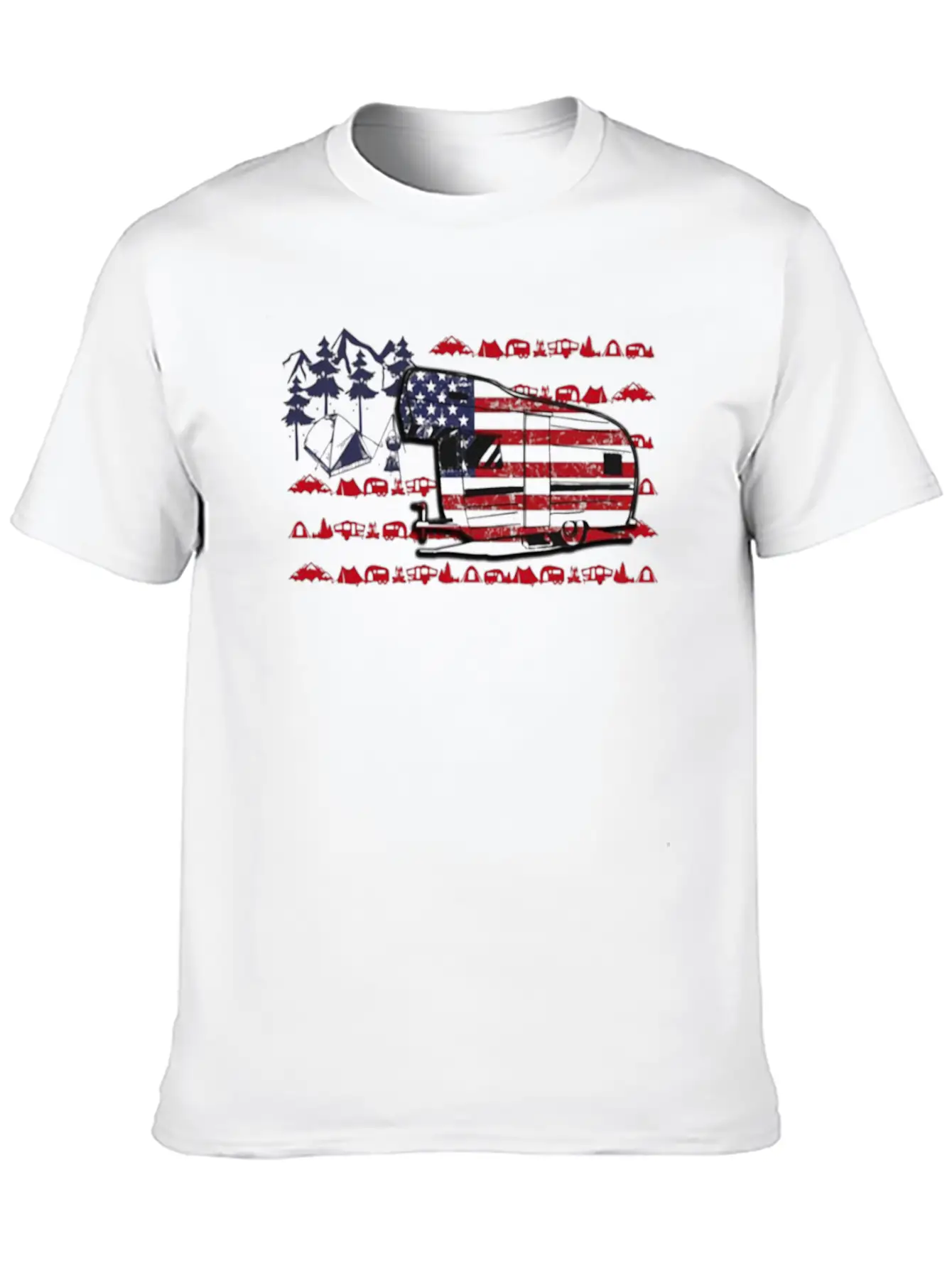 CAMPING FLAG Essential Cotton Tee For Daily Outfits ¨C Unisex Style