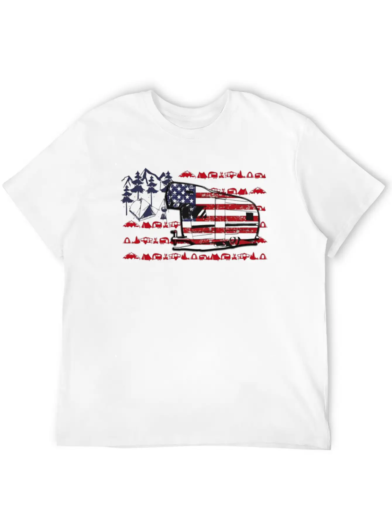 CAMPING FLAG Essential Cotton Tee For Daily Outfits ¨C Unisex Style