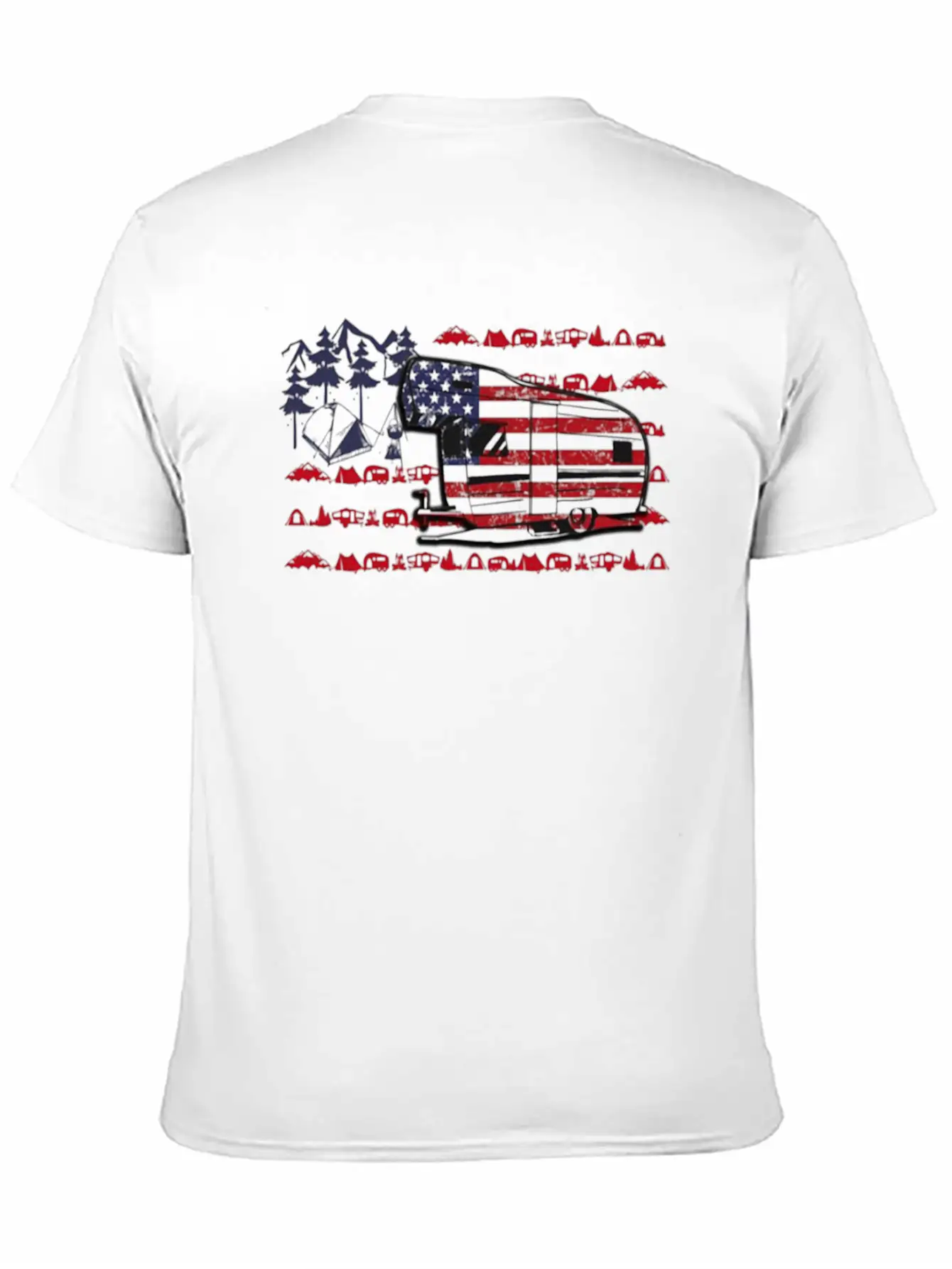 CAMPING FLAG Essential Cotton Tee For Daily Outfits ¨C Unisex Style