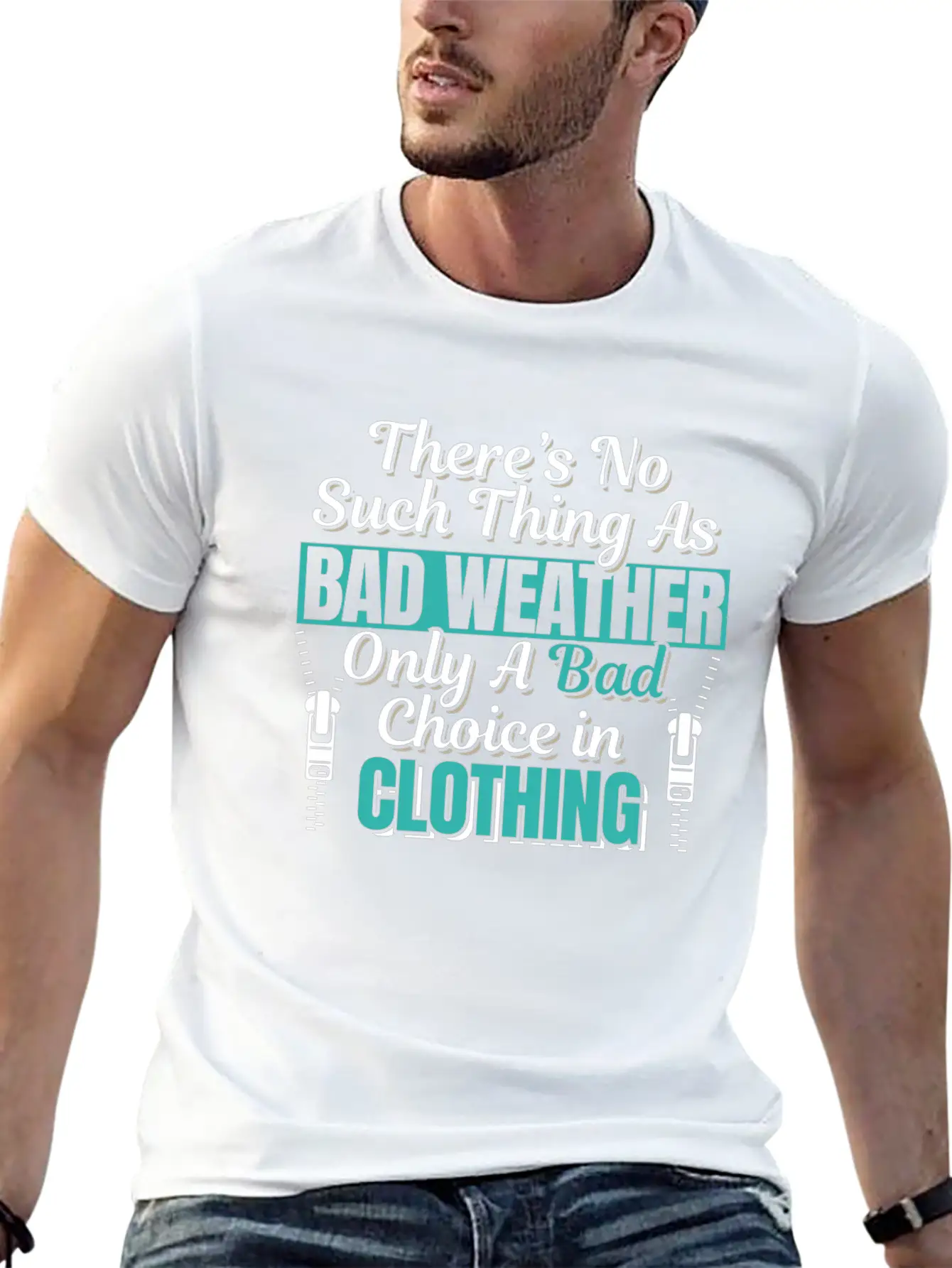 Camping Hiking Outdoor Bad Weather Quote Essential Cotton Tee For Daily Outfits ¨C Unisex Style