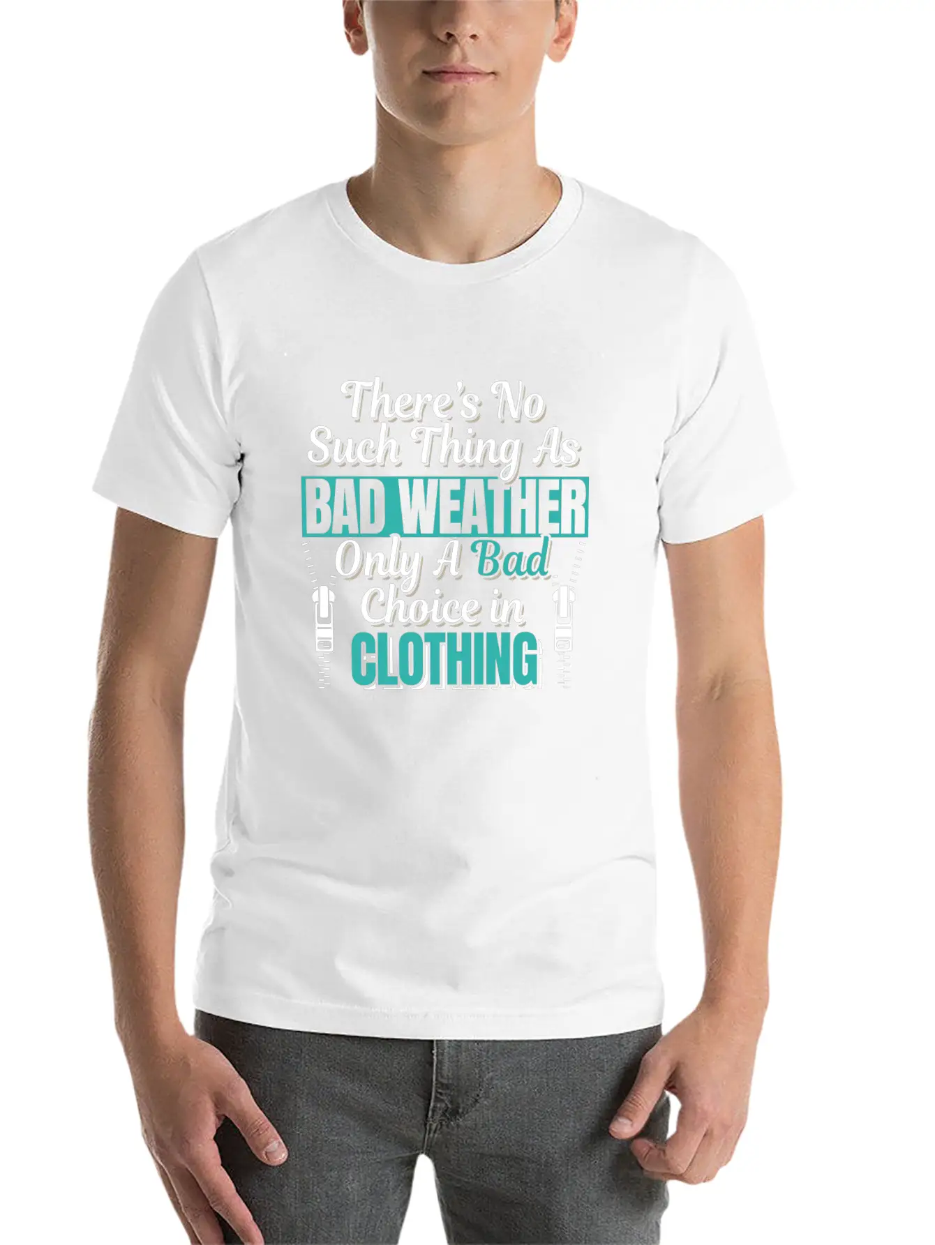 Camping Hiking Outdoor Bad Weather Quote Essential Cotton Tee For Daily Outfits ¨C Unisex Style