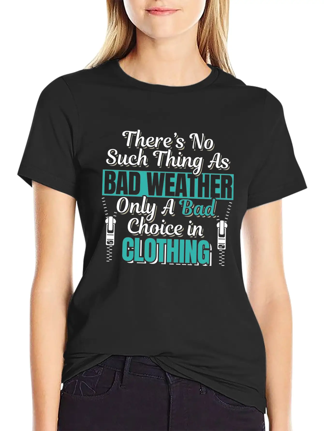Camping Hiking Outdoor Bad Weather Quote Essential Cotton Tee For Daily Outfits ¨C Unisex Style