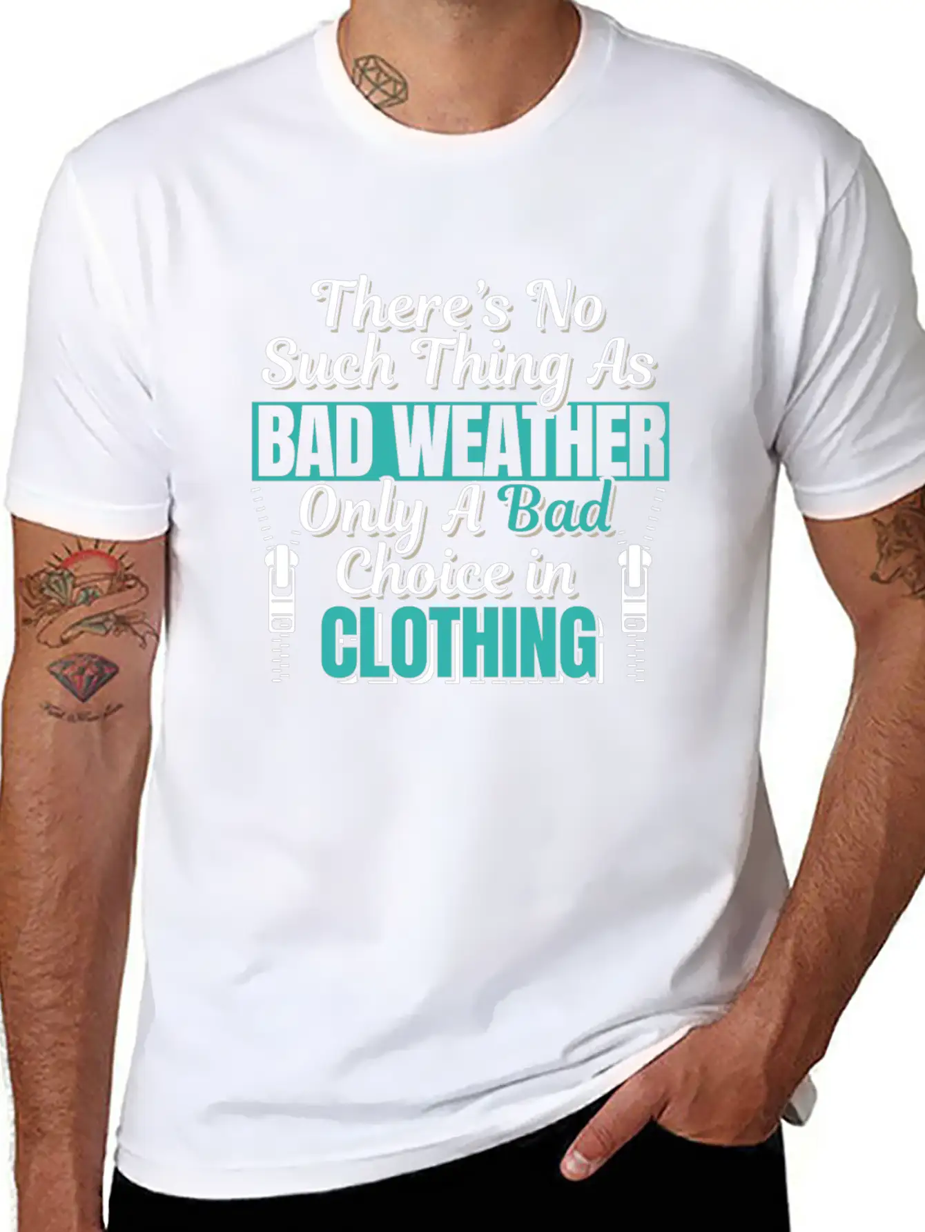 Camping Hiking Outdoor Bad Weather Quote Essential Cotton Tee For Daily Outfits ¨C Unisex Style
