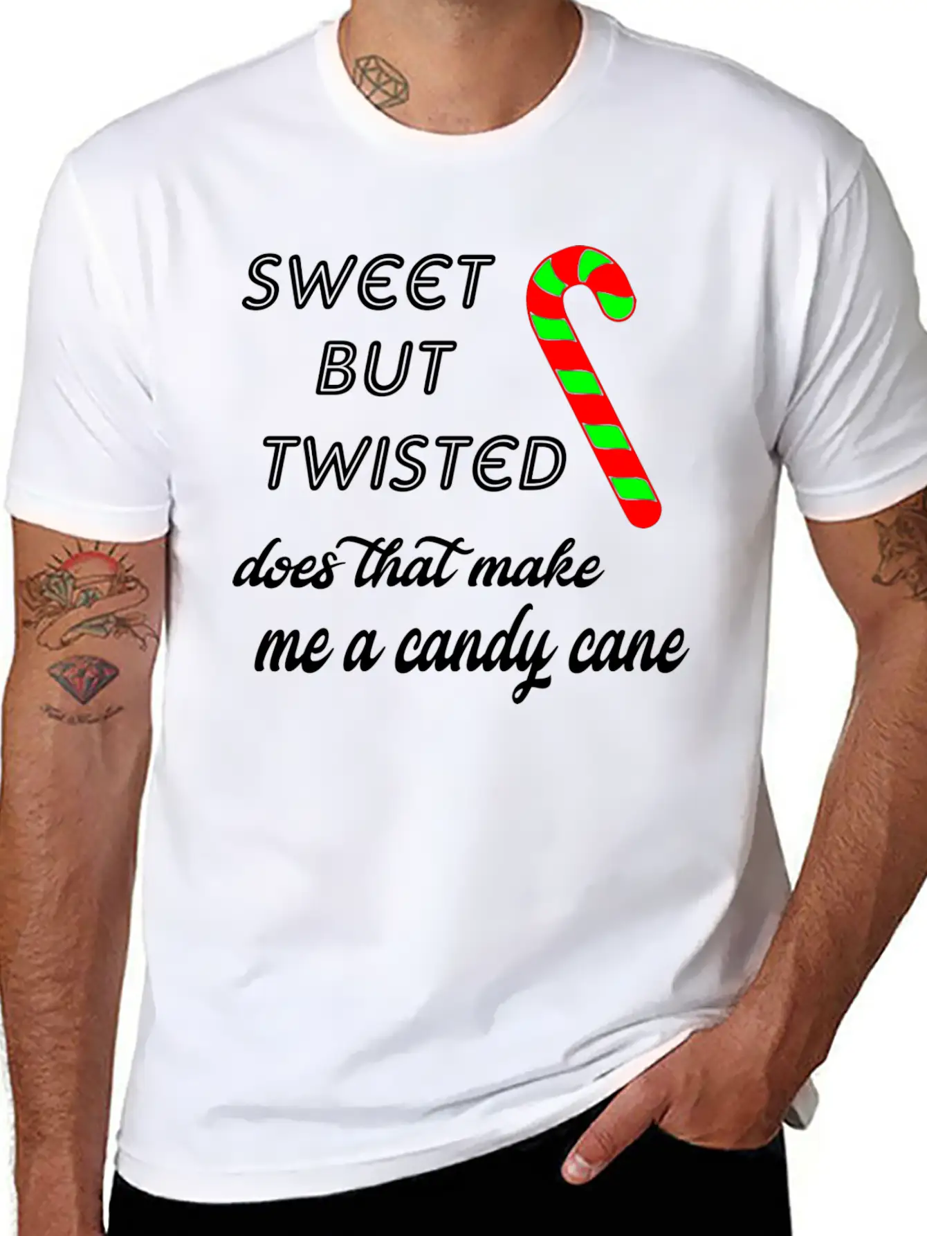 Candy Cane Soft Cotton Short Sleeve Tee ¨C Unisex Wardrobe Staple