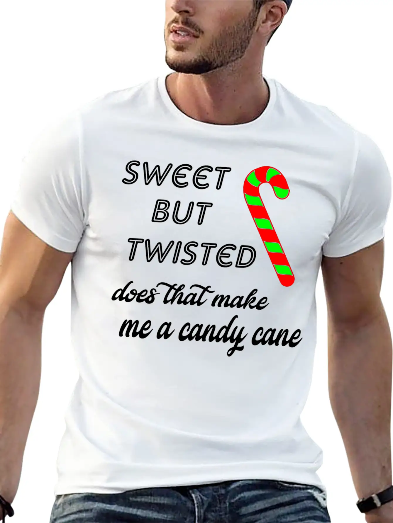 Candy Cane Soft Cotton Short Sleeve Tee ¨C Unisex Wardrobe Staple