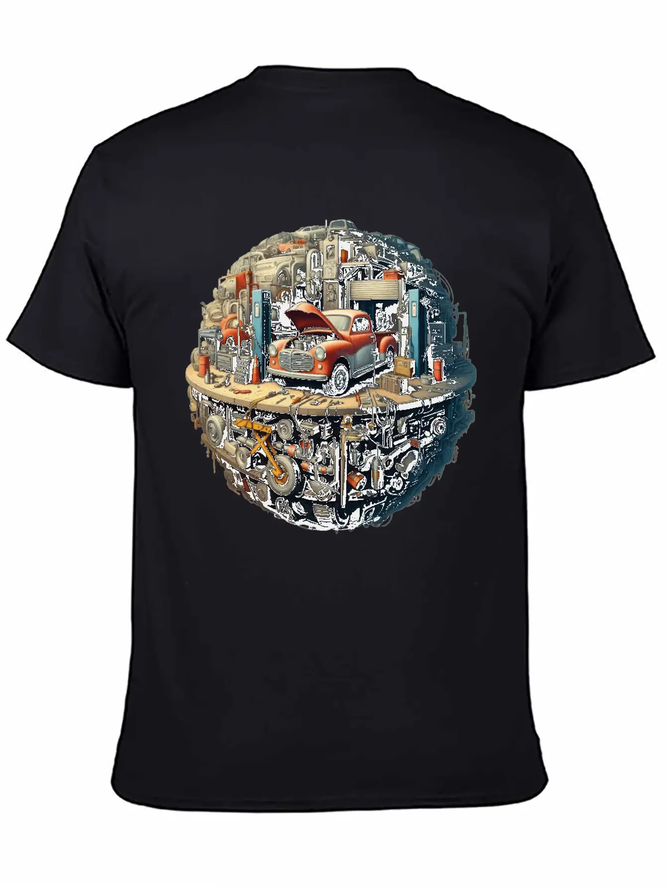 Car Workshop Planet Soft Cotton Short Sleeve Tee ¨C Unisex Wardrobe Staple