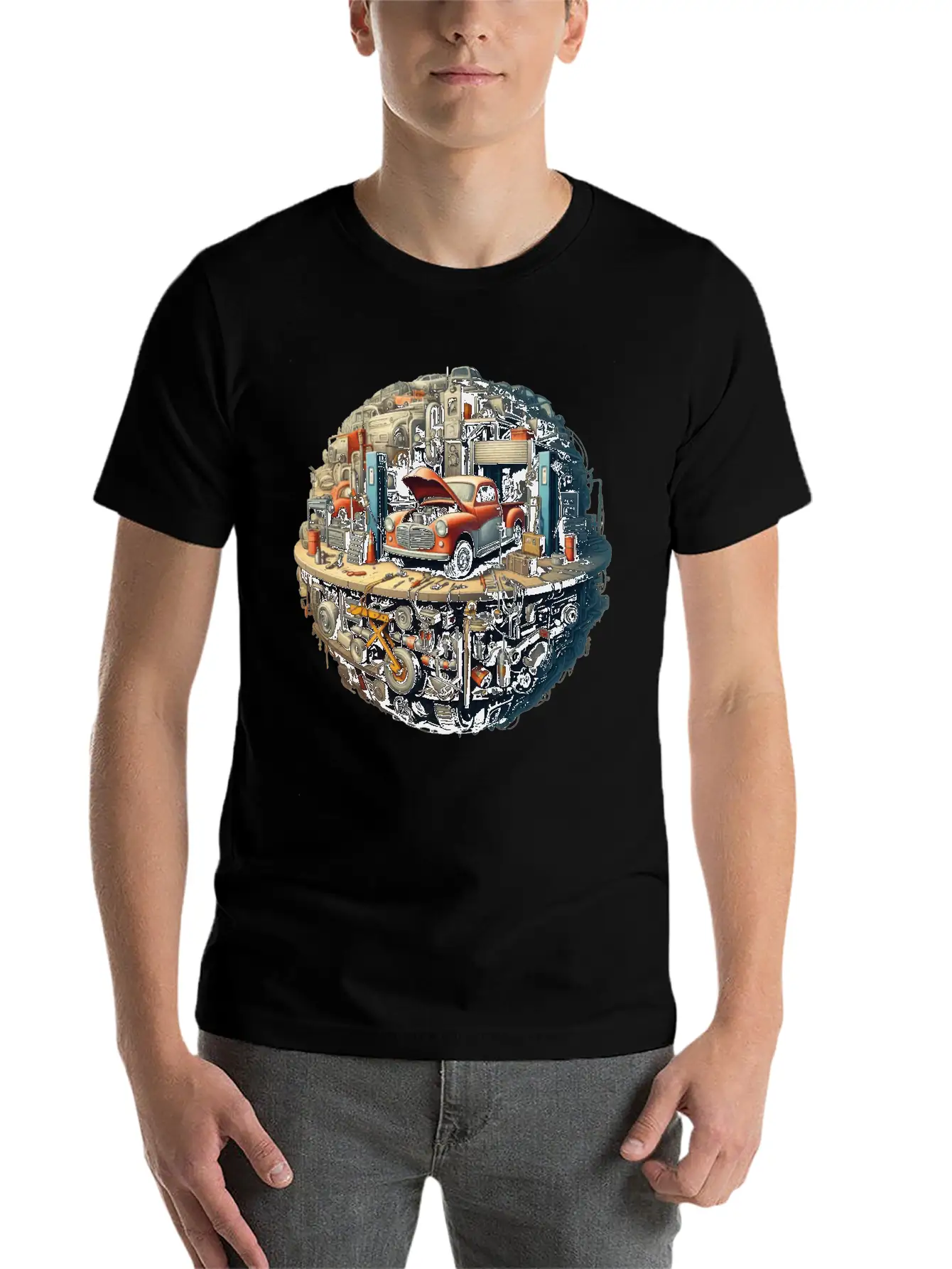 Car Workshop Planet Soft Cotton Short Sleeve Tee ¨C Unisex Wardrobe Staple
