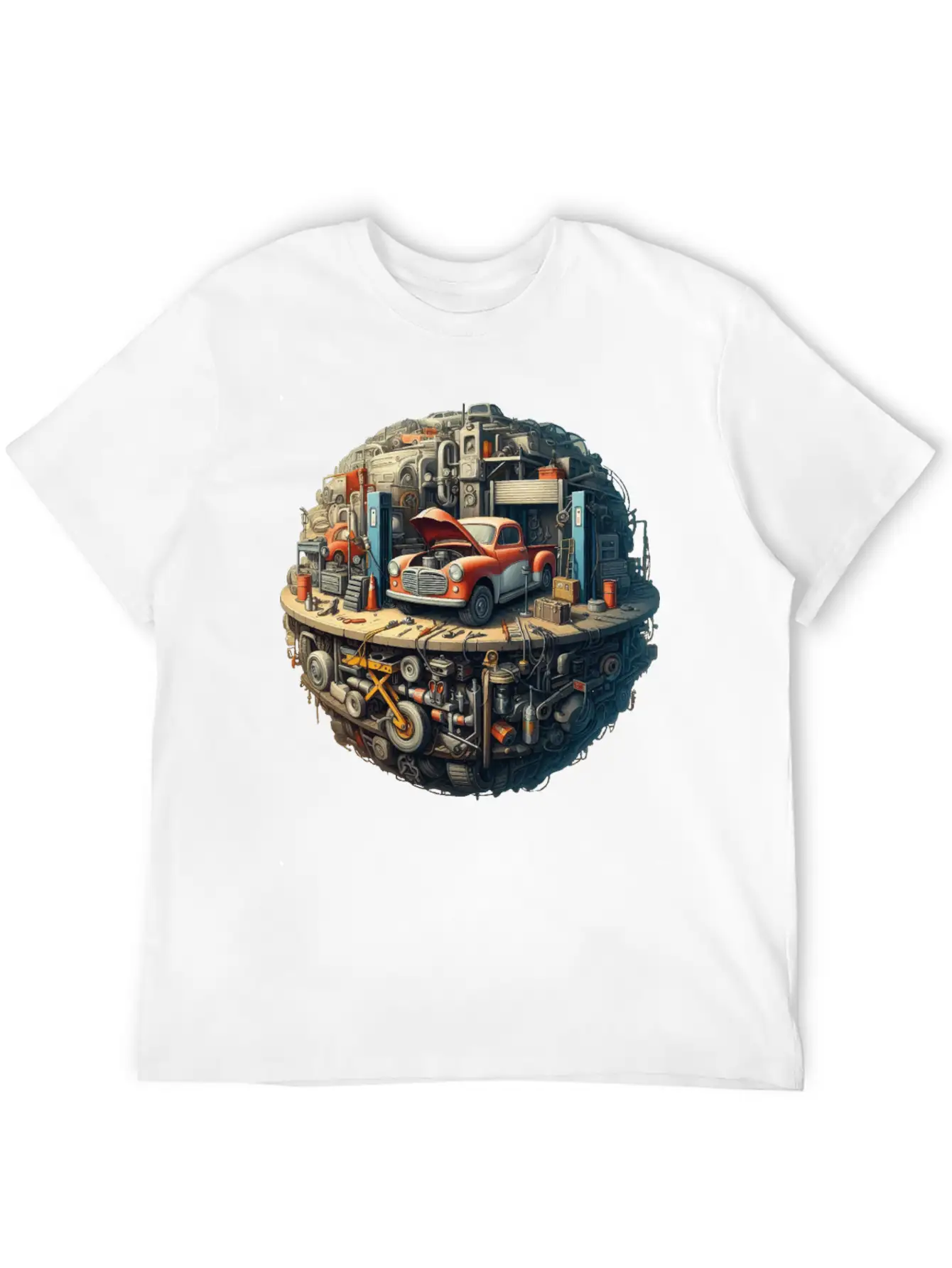 Car Workshop Planet Soft Cotton Short Sleeve Tee ¨C Unisex Wardrobe Staple