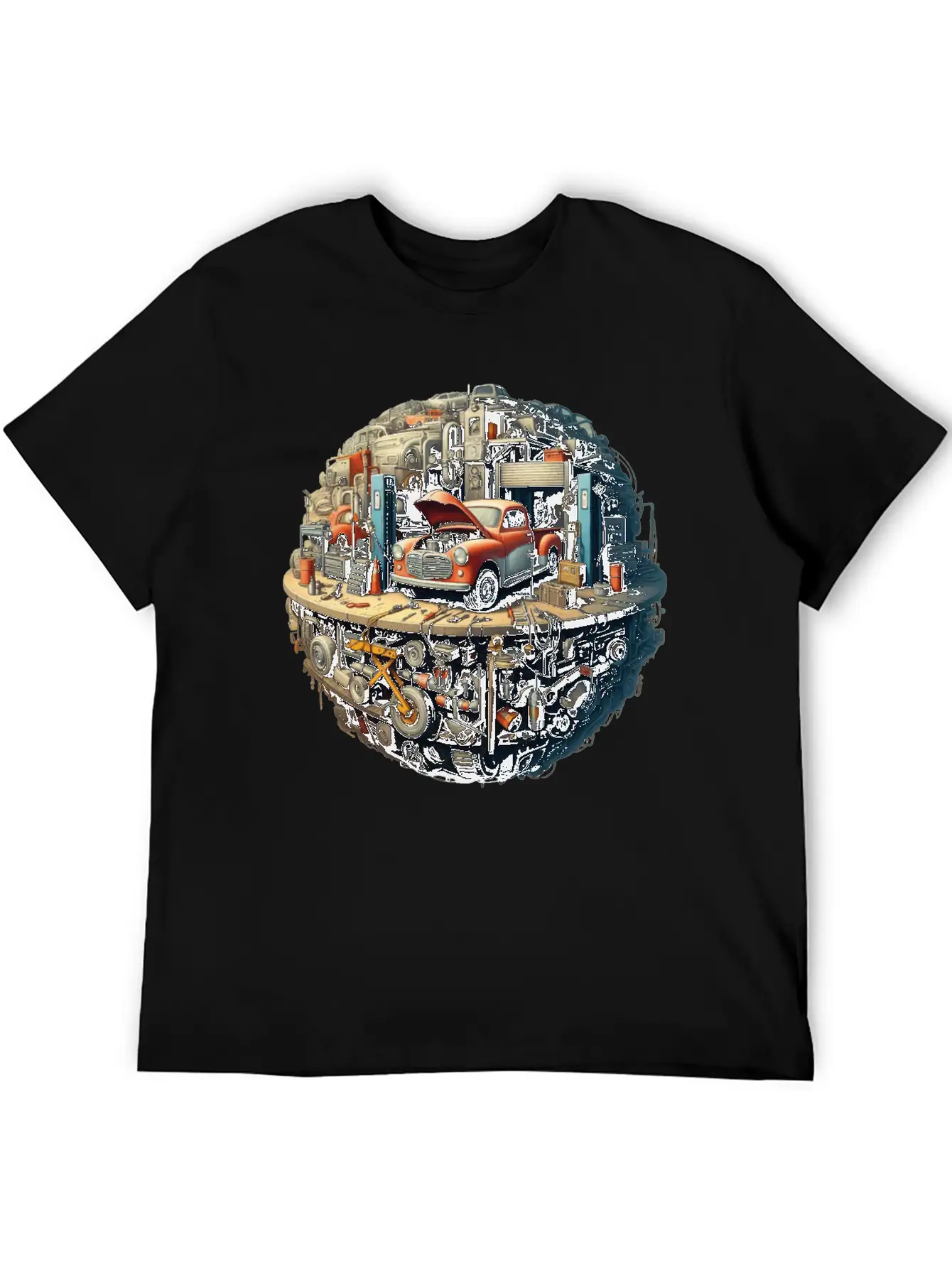 Car Workshop Planet Soft Cotton Short Sleeve Tee ¨C Unisex Wardrobe Staple