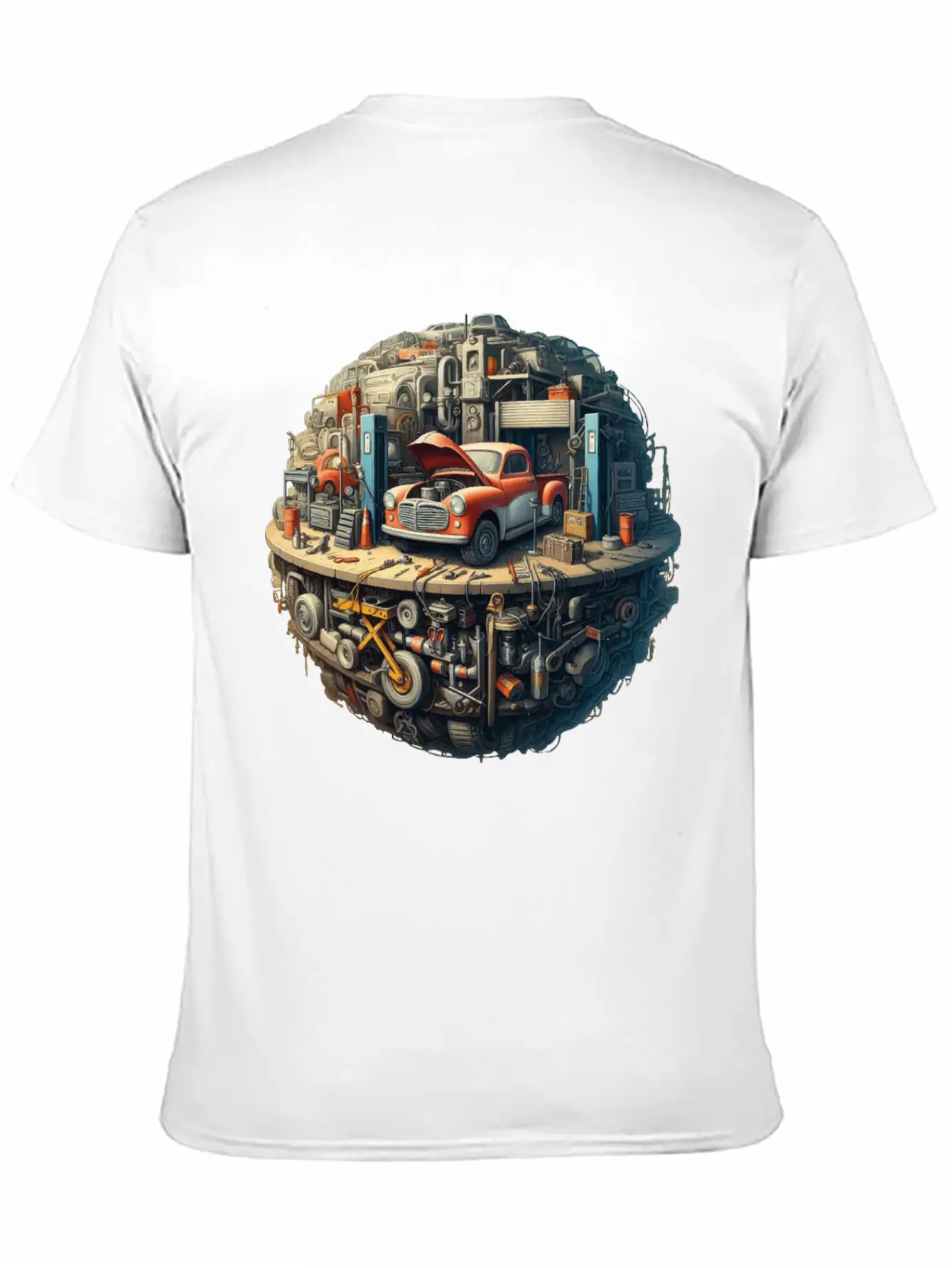 Car Workshop Planet Soft Cotton Short Sleeve Tee ¨C Unisex Wardrobe Staple