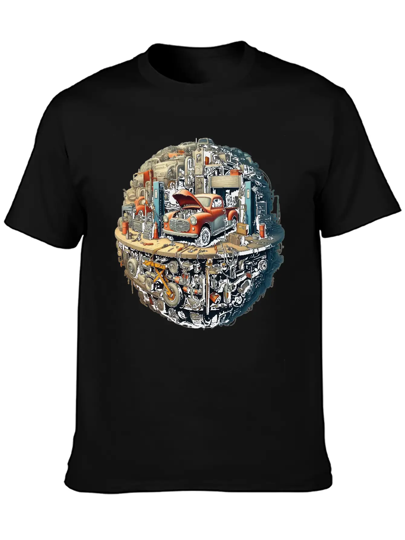 Car Workshop Planet Soft Cotton Short Sleeve Tee ¨C Unisex Wardrobe Staple
