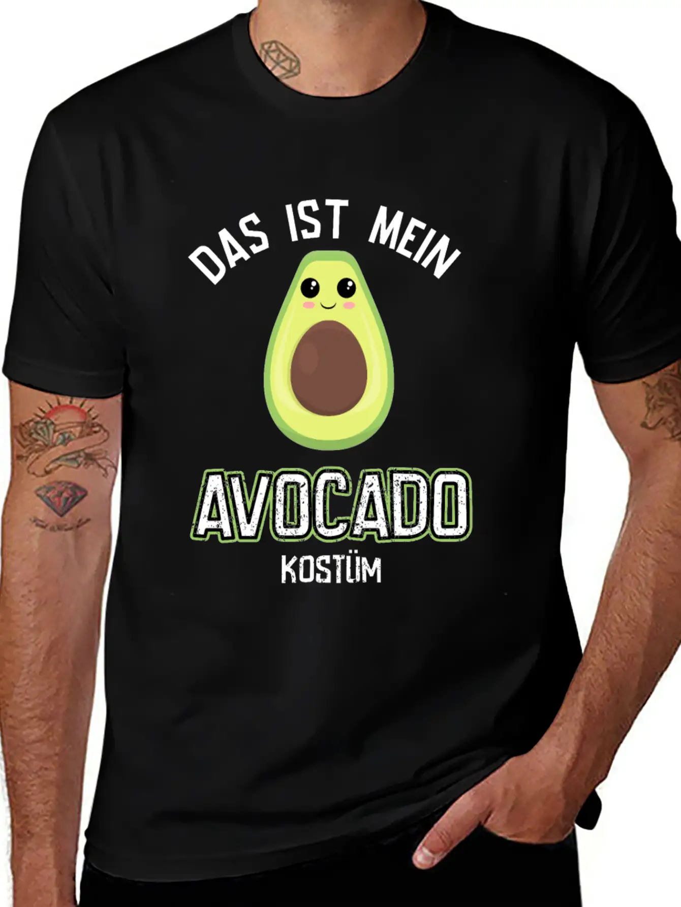 Carnival Costume Avocado Essential Cotton Tee For Daily Outfits ¨C Unisex Style