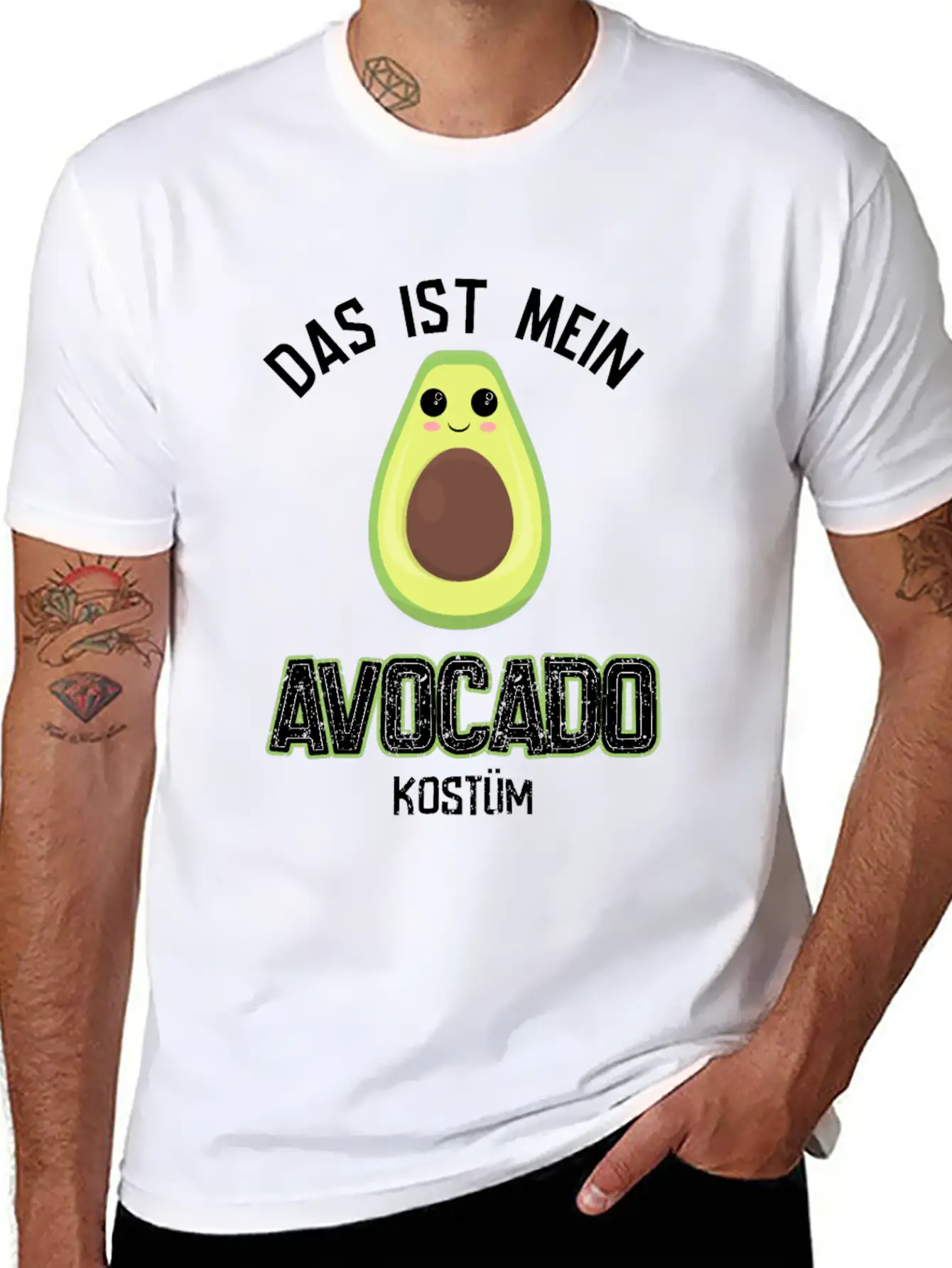 Carnival Costume Avocado Essential Cotton Tee For Daily Outfits ¨C Unisex Style