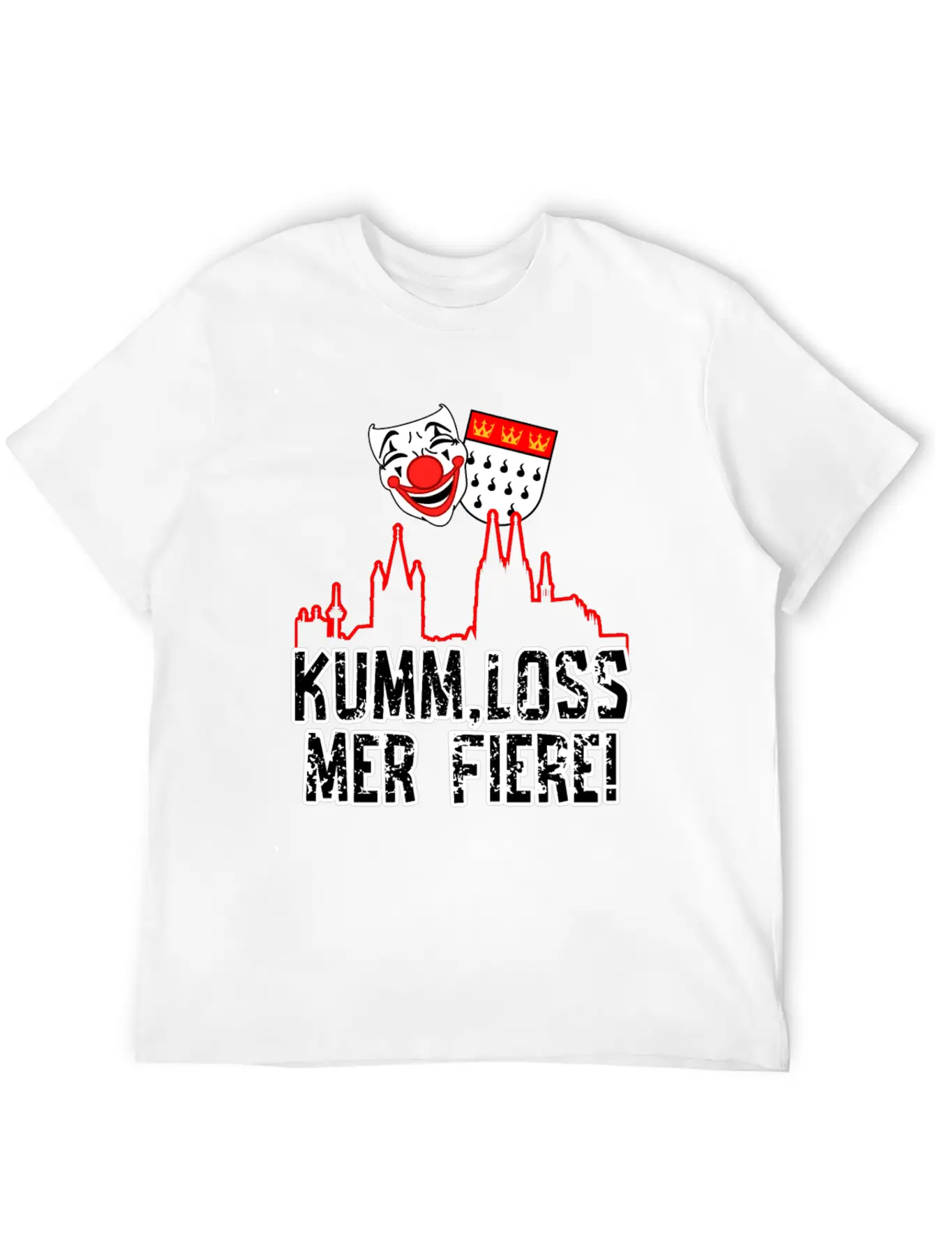 Carnival Costume K?lle Alaaf Cologne Loss Fiere Essential Cotton Tee For Daily Outfits ¨C Unisex Style