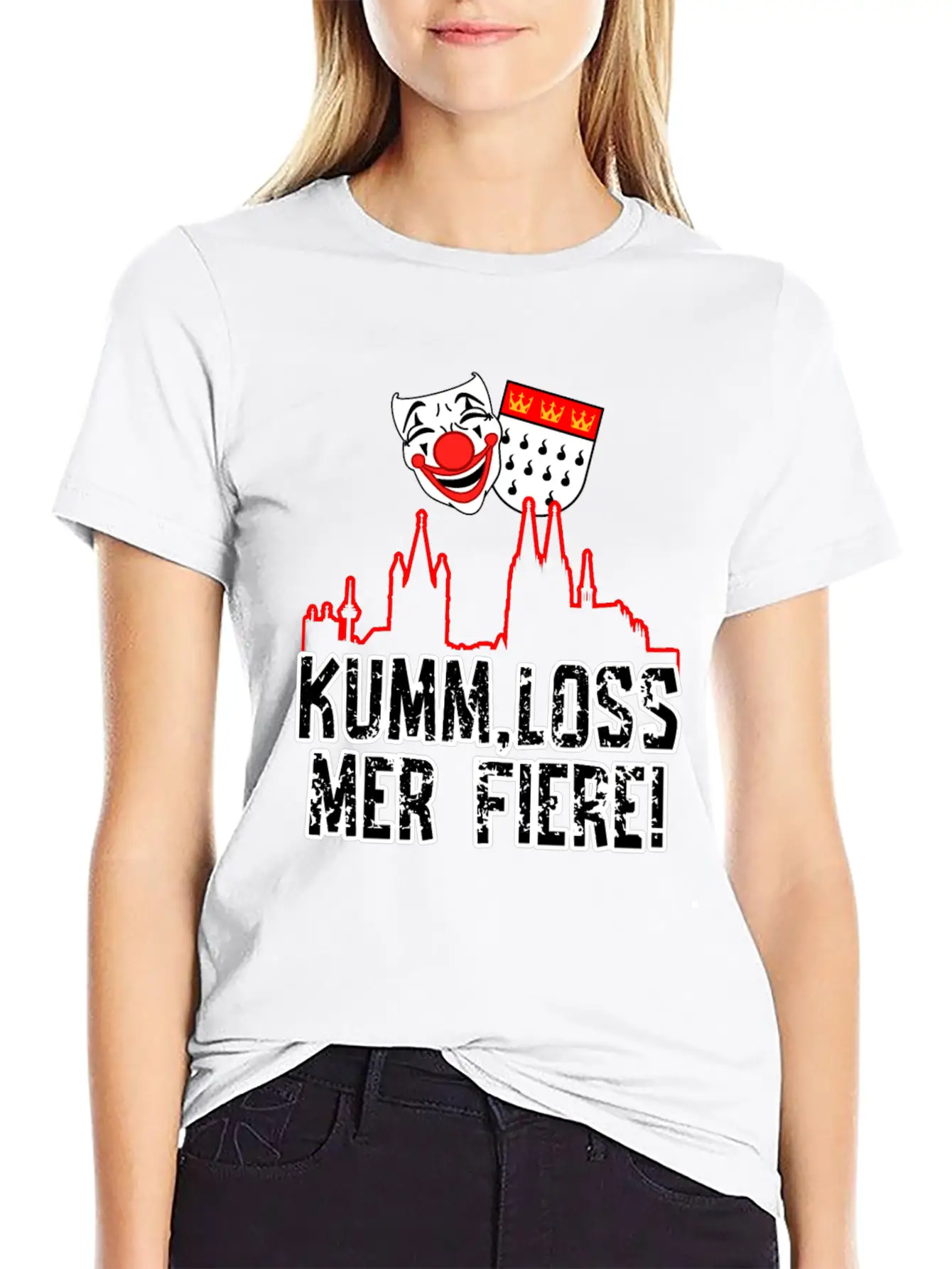 Carnival Costume K?lle Alaaf Cologne Loss Fiere Essential Cotton Tee For Daily Outfits ¨C Unisex Style