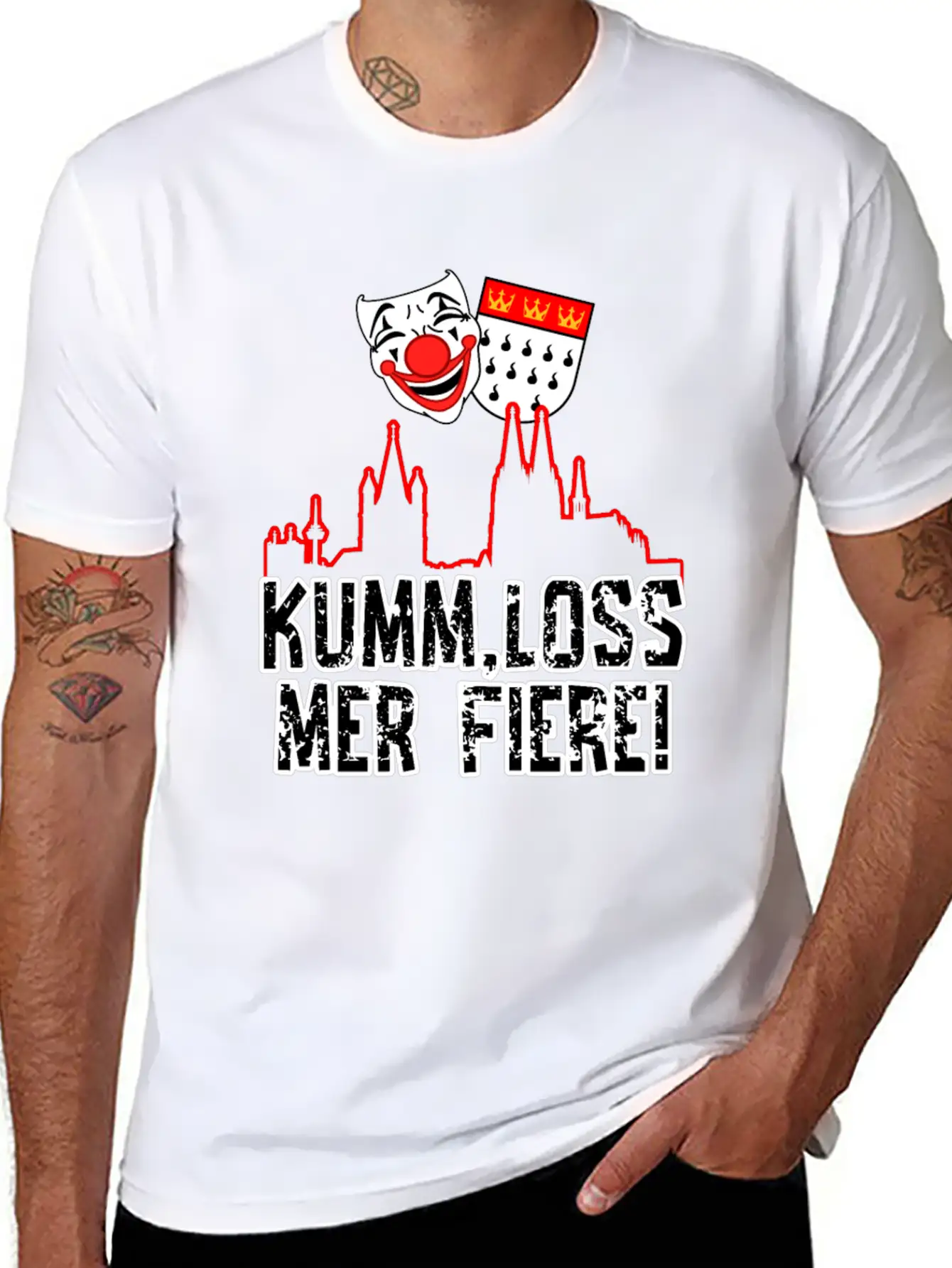 Carnival Costume K?lle Alaaf Cologne Loss Fiere Essential Cotton Tee For Daily Outfits ¨C Unisex Style