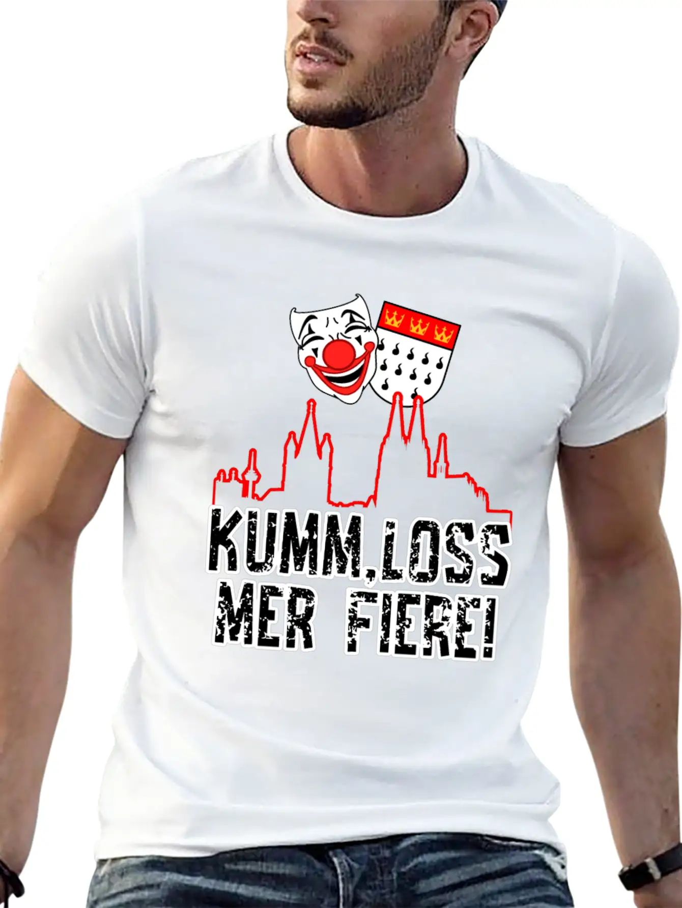 Carnival Costume K?lle Alaaf Cologne Loss Fiere Essential Cotton Tee For Daily Outfits ¨C Unisex Style