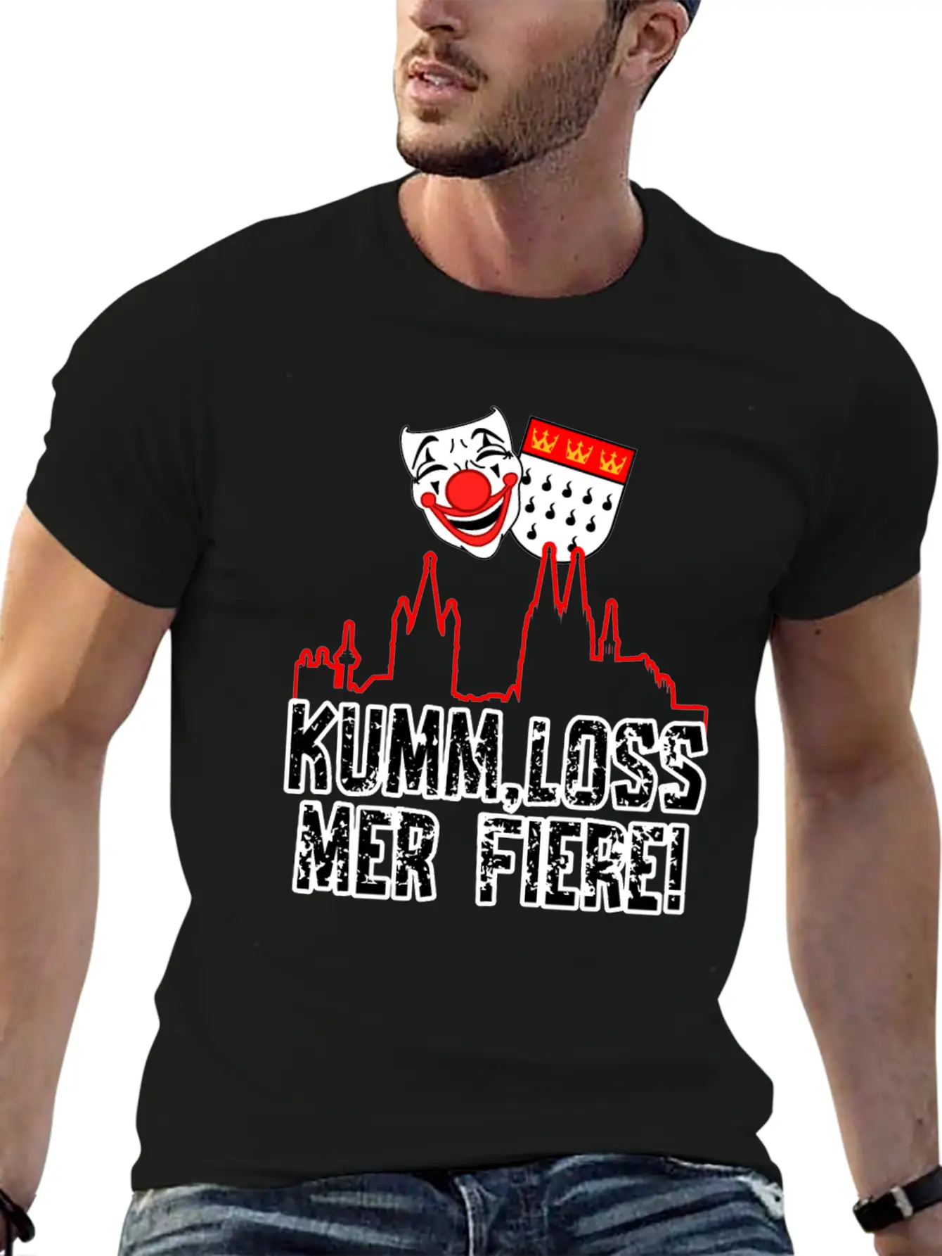 Carnival Costume K?lle Alaaf Cologne Loss Fiere Essential Cotton Tee For Daily Outfits ¨C Unisex Style