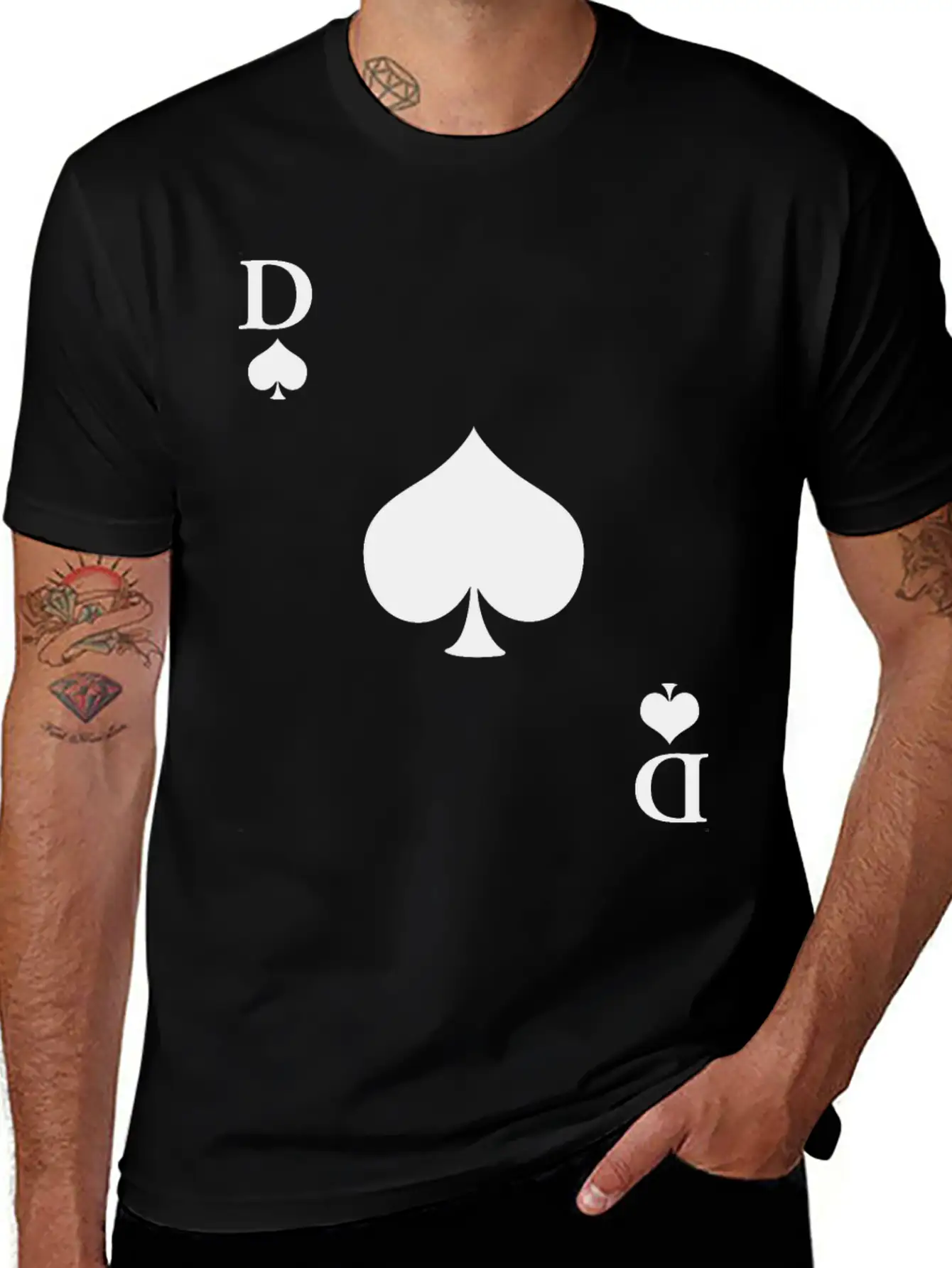 Carnival & Mardi Gras Queen Of Spades Card Game Essential Cotton Tee For Daily Outfits ¨C Unisex Style