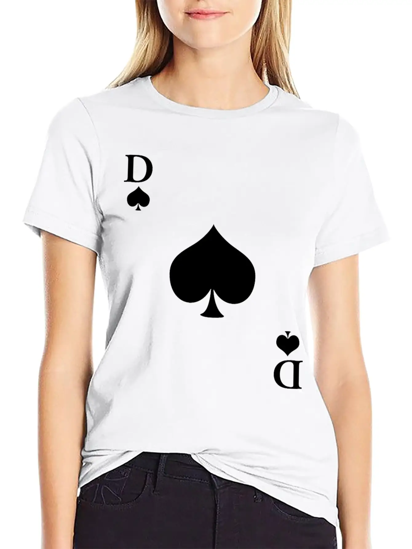 Carnival & Mardi Gras Queen Of Spades Card Game Essential Cotton Tee For Daily Outfits ¨C Unisex Style