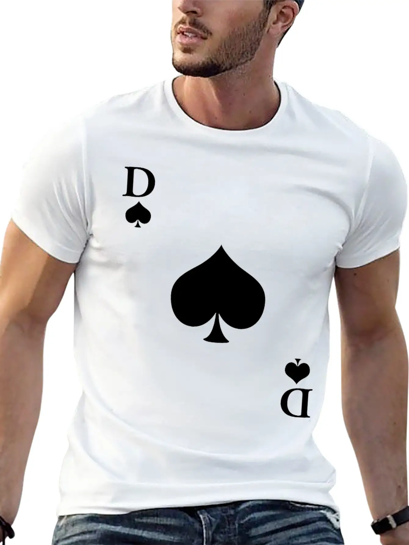Carnival & Mardi Gras Queen Of Spades Card Game Essential Cotton Tee For Daily Outfits ¨C Unisex Style