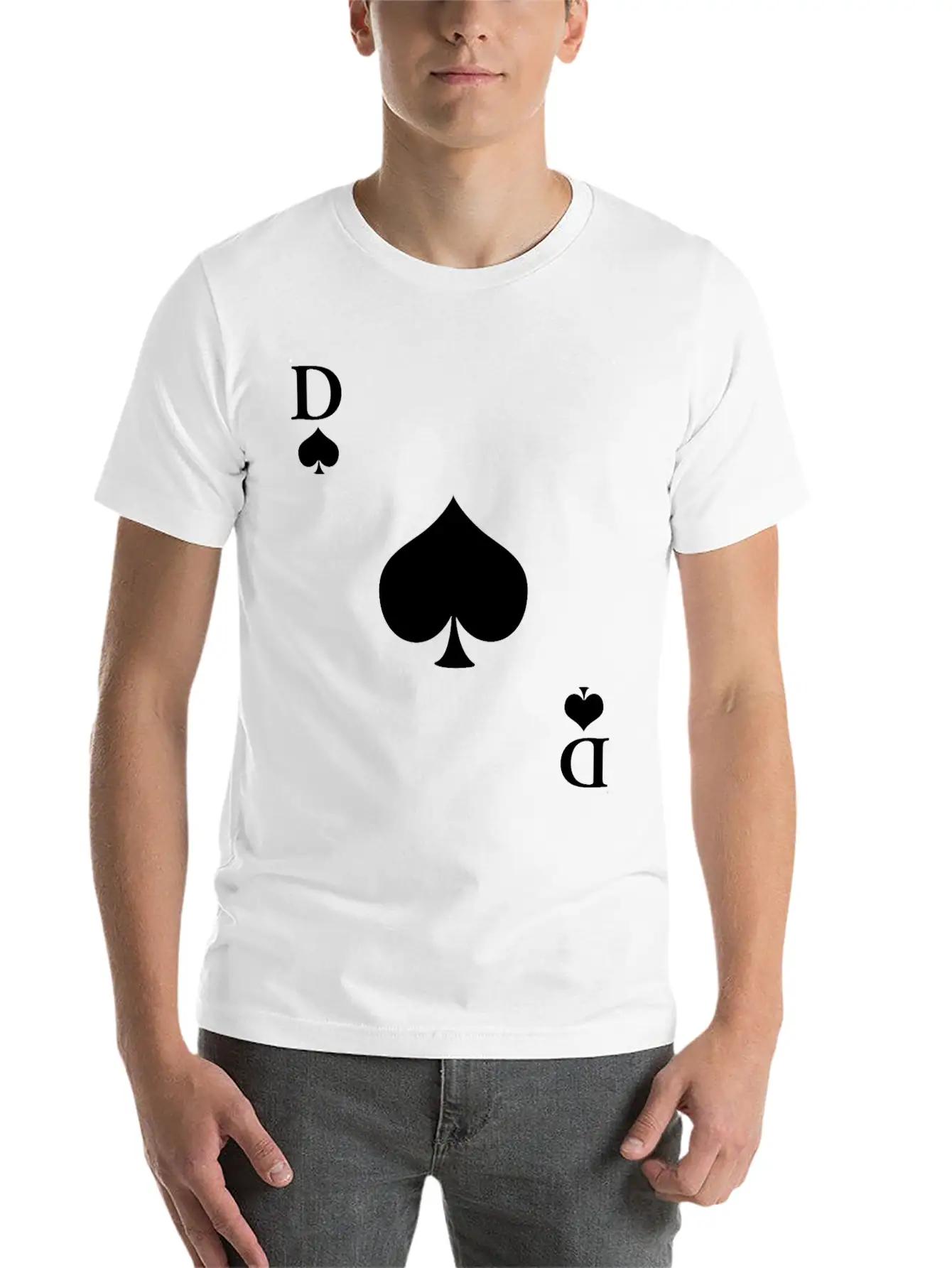Carnival & Mardi Gras Queen Of Spades Card Game Essential Cotton Tee For Daily Outfits ¨C Unisex Style