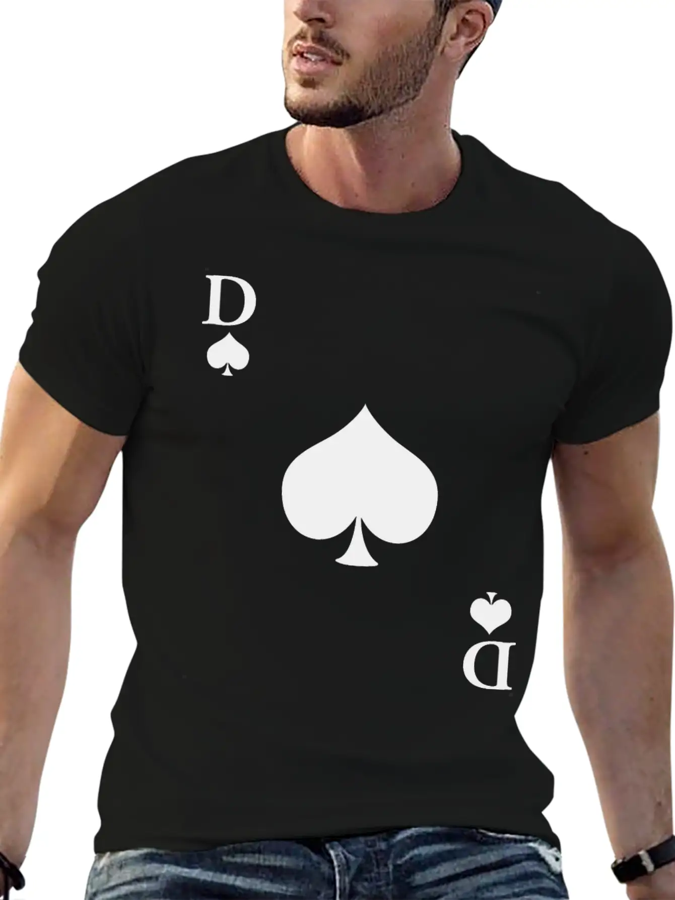 Carnival & Mardi Gras Queen Of Spades Card Game Essential Cotton Tee For Daily Outfits ¨C Unisex Style