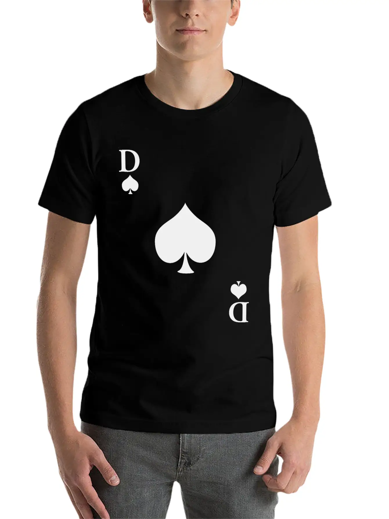 Carnival & Mardi Gras Queen Of Spades Card Game Essential Cotton Tee For Daily Outfits ¨C Unisex Style