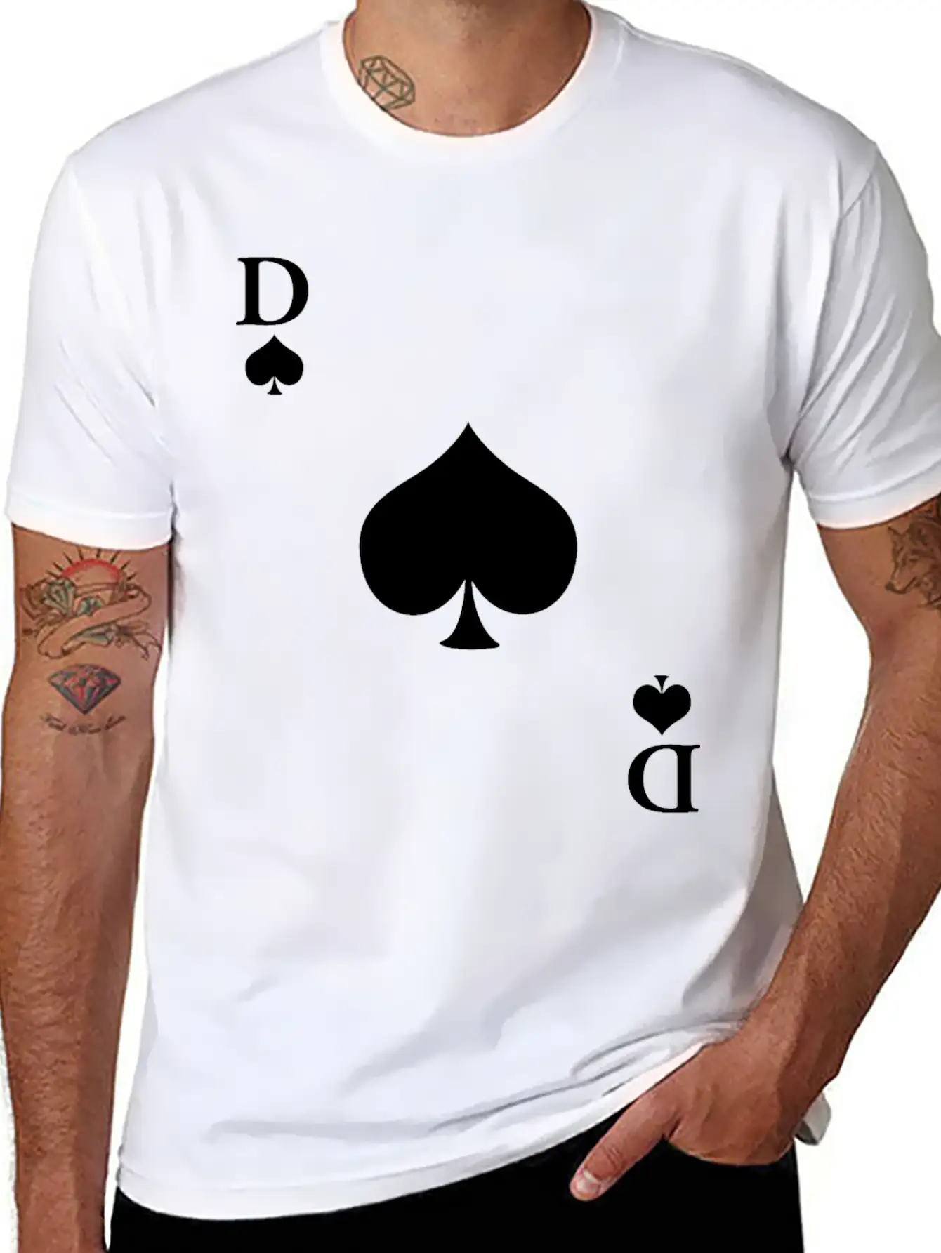 Carnival & Mardi Gras Queen Of Spades Card Game Essential Cotton Tee For Daily Outfits ¨C Unisex Style