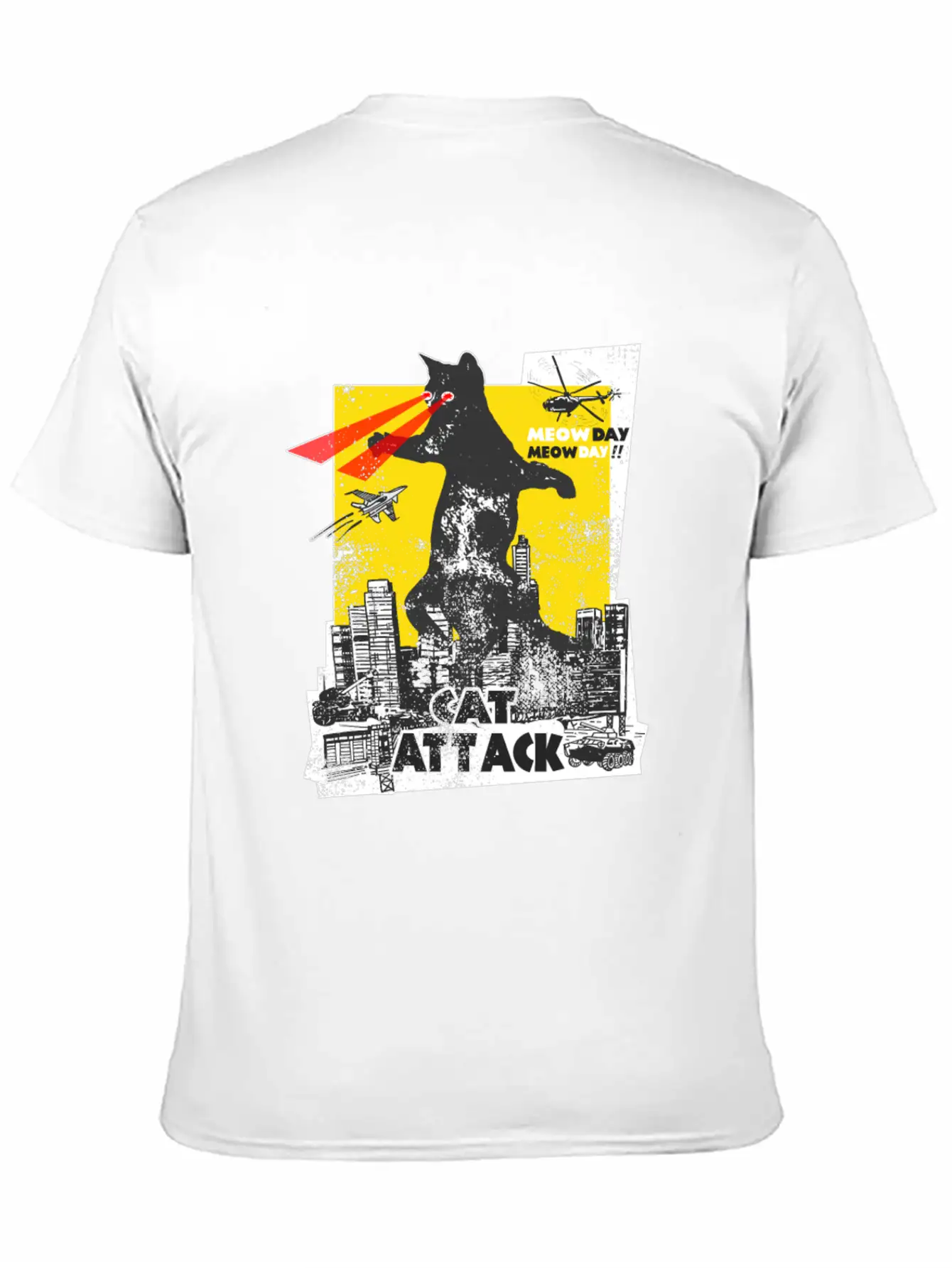 Cat Attack -Funny Cat Lover Gift Basic Graphic T-Shirt ¨C Daily Comfort In Soft Cotton