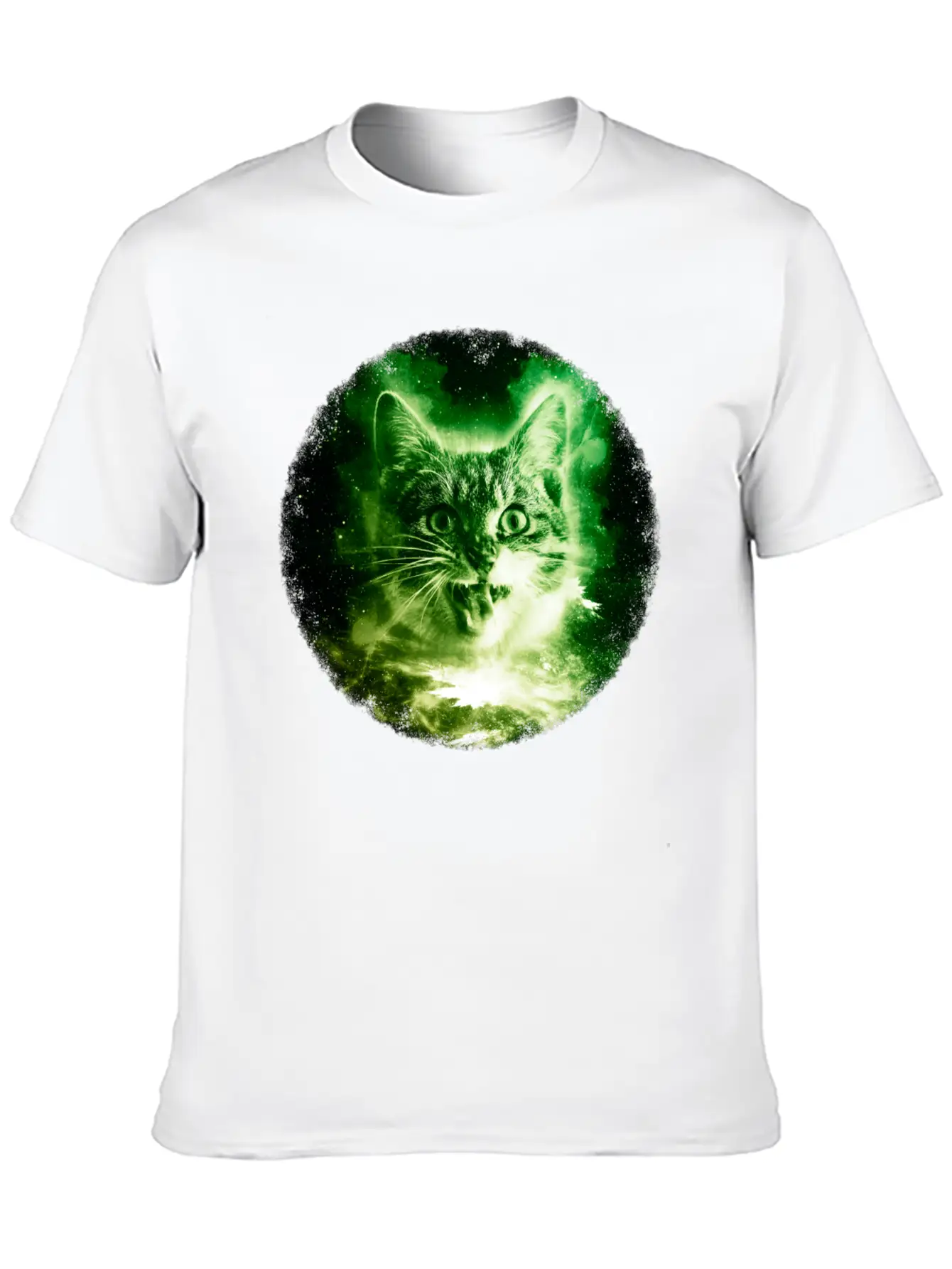 Cat In Space Shirt Galaxy Cosmic Sci Fi Vintage Kitty Tshirt Basic Graphic T-Shirt ¨C Daily Comfort In Soft Cotton