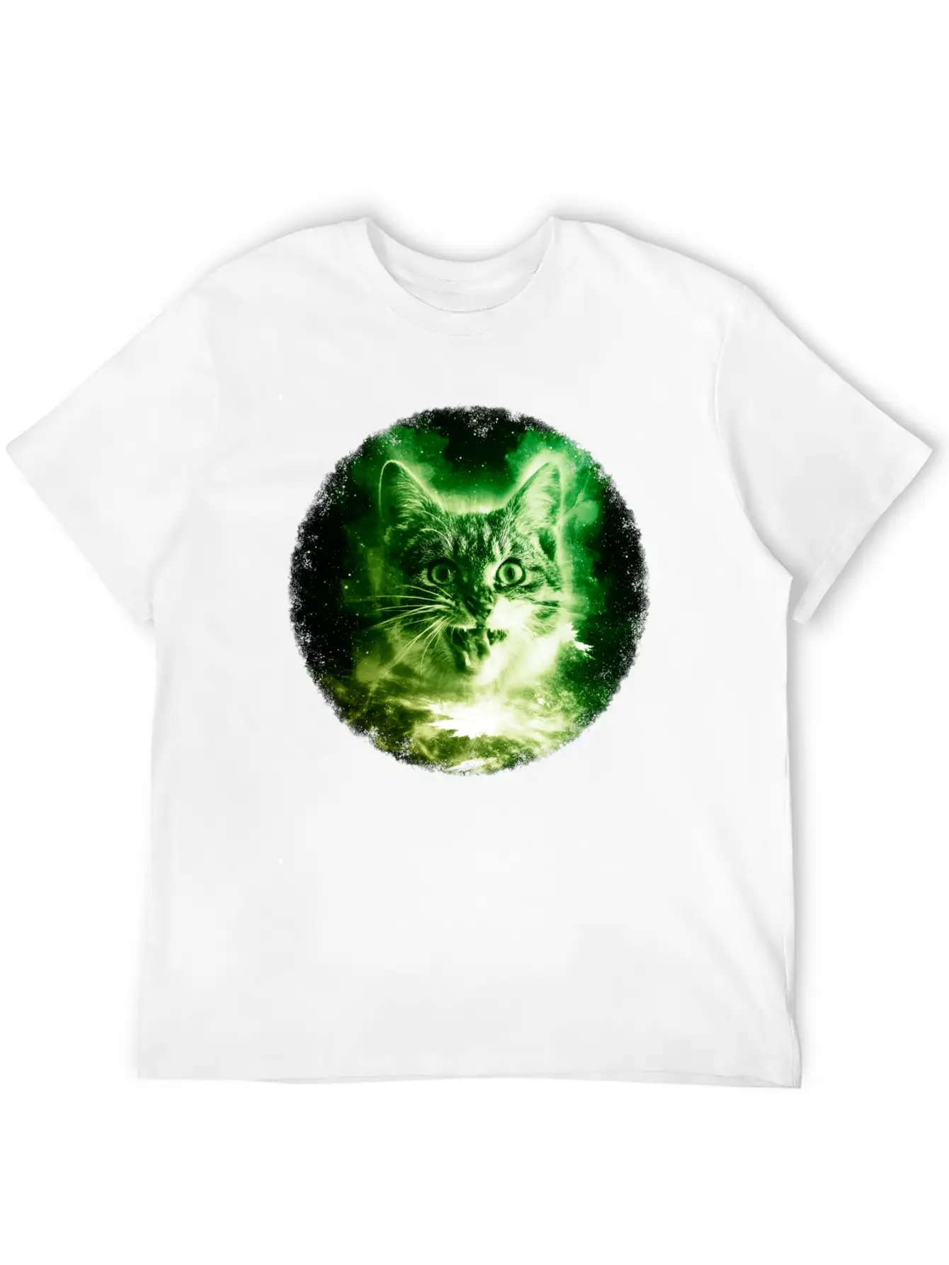 Cat In Space Shirt Galaxy Cosmic Sci Fi Vintage Kitty Tshirt Basic Graphic T-Shirt ¨C Daily Comfort In Soft Cotton
