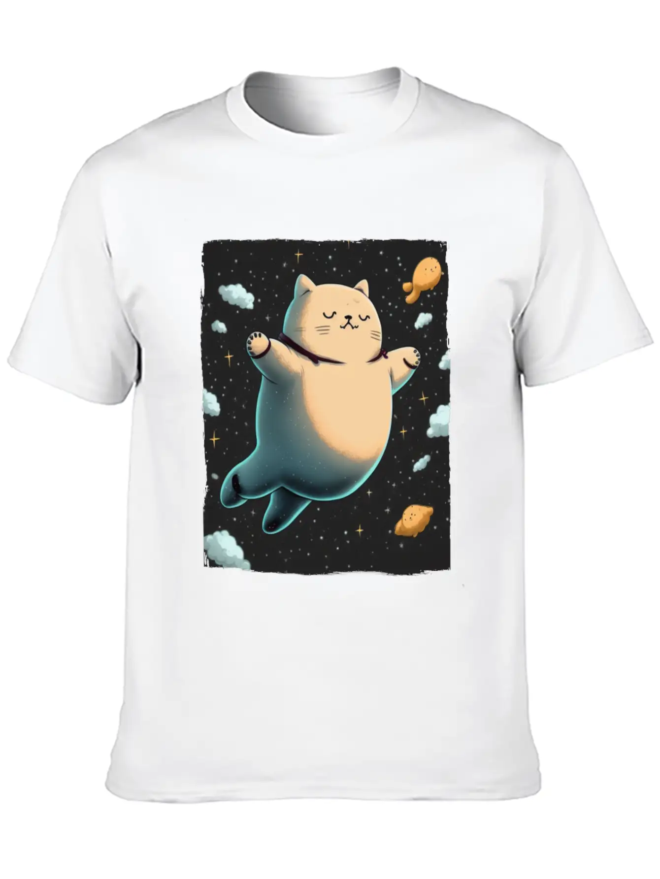 Cat Kitten Space Outer Space Atmosphere Universe Basic Graphic T-Shirt ¨C Daily Comfort In Soft Cotton