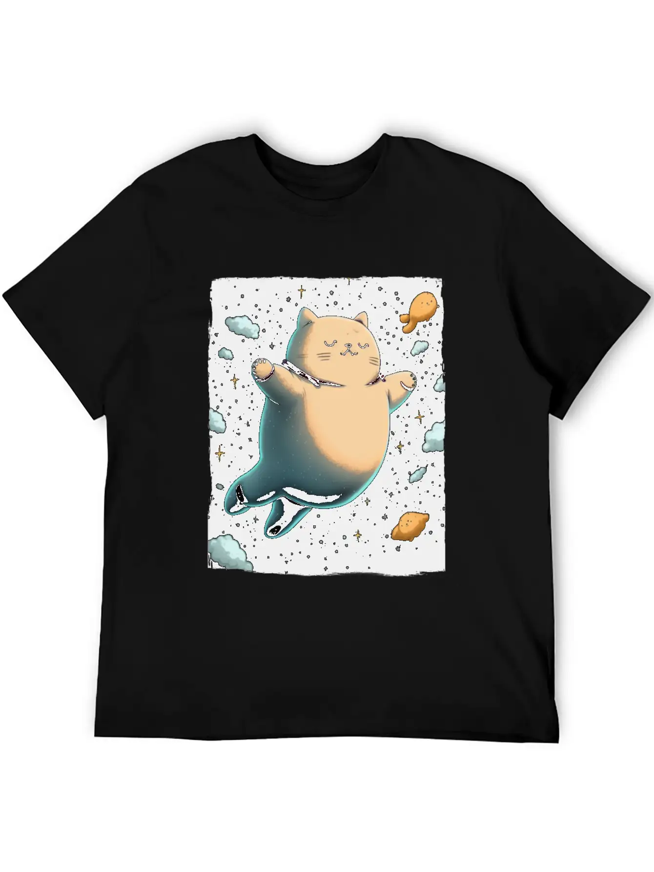 Cat Kitten Space Outer Space Atmosphere Universe Basic Graphic T-Shirt ¨C Daily Comfort In Soft Cotton