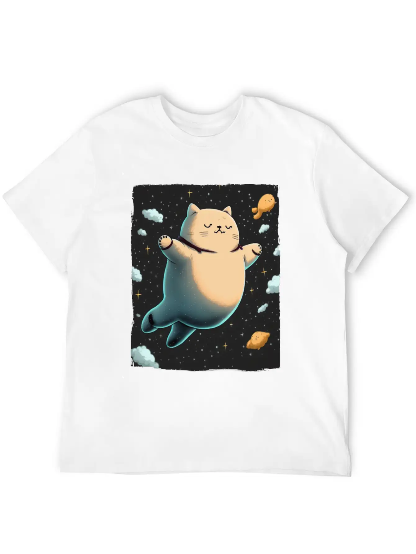 Cat Kitten Space Outer Space Atmosphere Universe Basic Graphic T-Shirt ¨C Daily Comfort In Soft Cotton