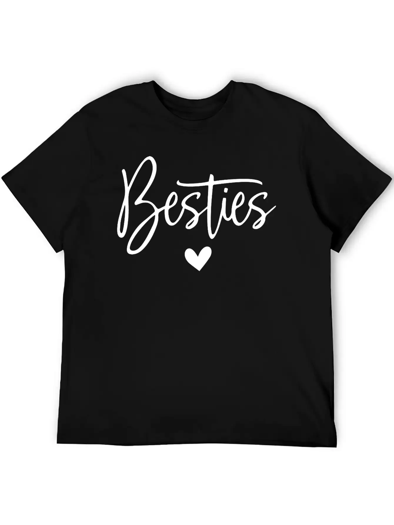 Celebrate Friendship With Besties Heart Design Soft Cotton Short Sleeve Tee ¨C Unisex Wardrobe Staple