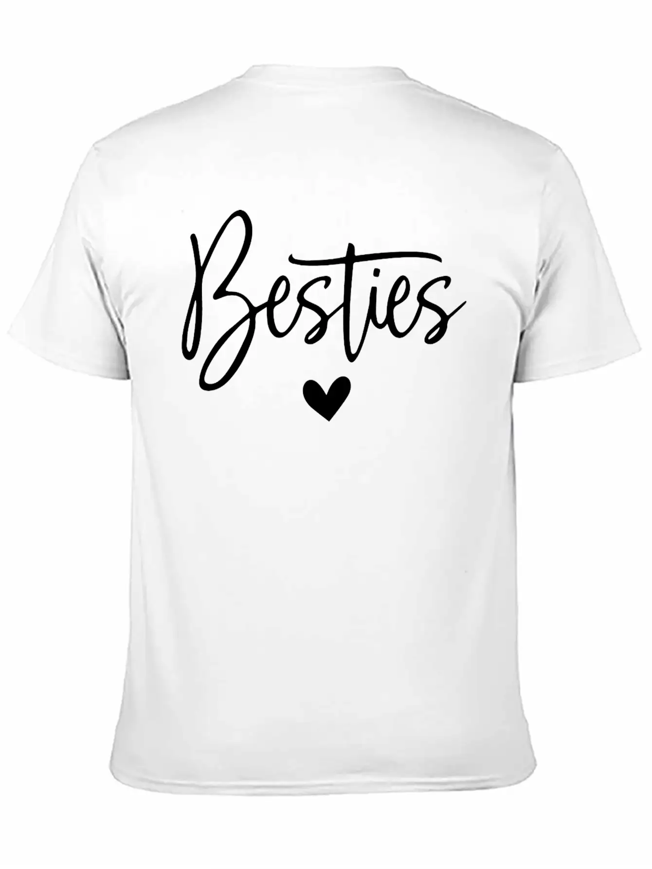 Celebrate Friendship With Besties Heart Design Soft Cotton Short Sleeve Tee ¨C Unisex Wardrobe Staple