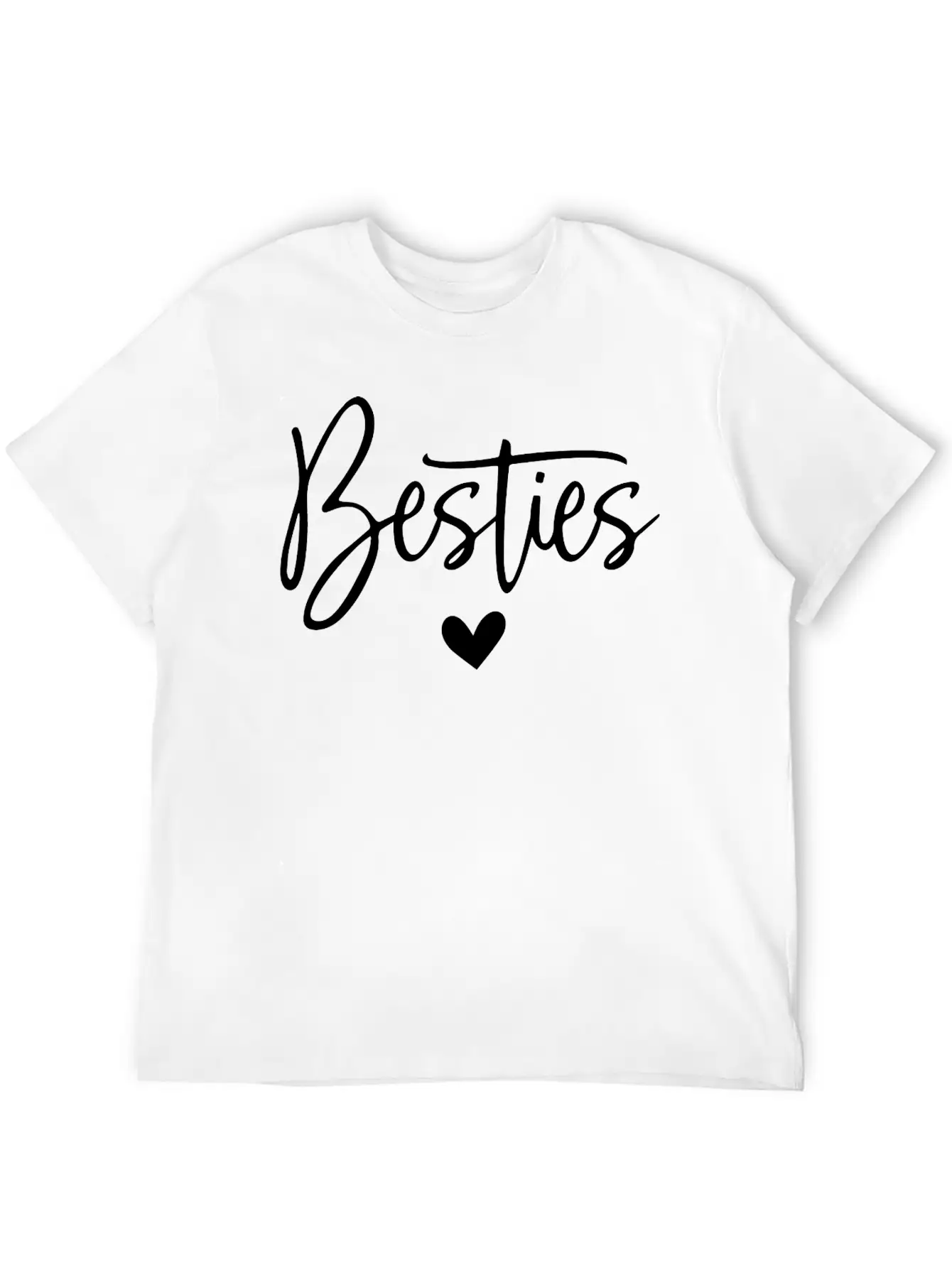 Celebrate Friendship With Besties Heart Design Soft Cotton Short Sleeve Tee ¨C Unisex Wardrobe Staple