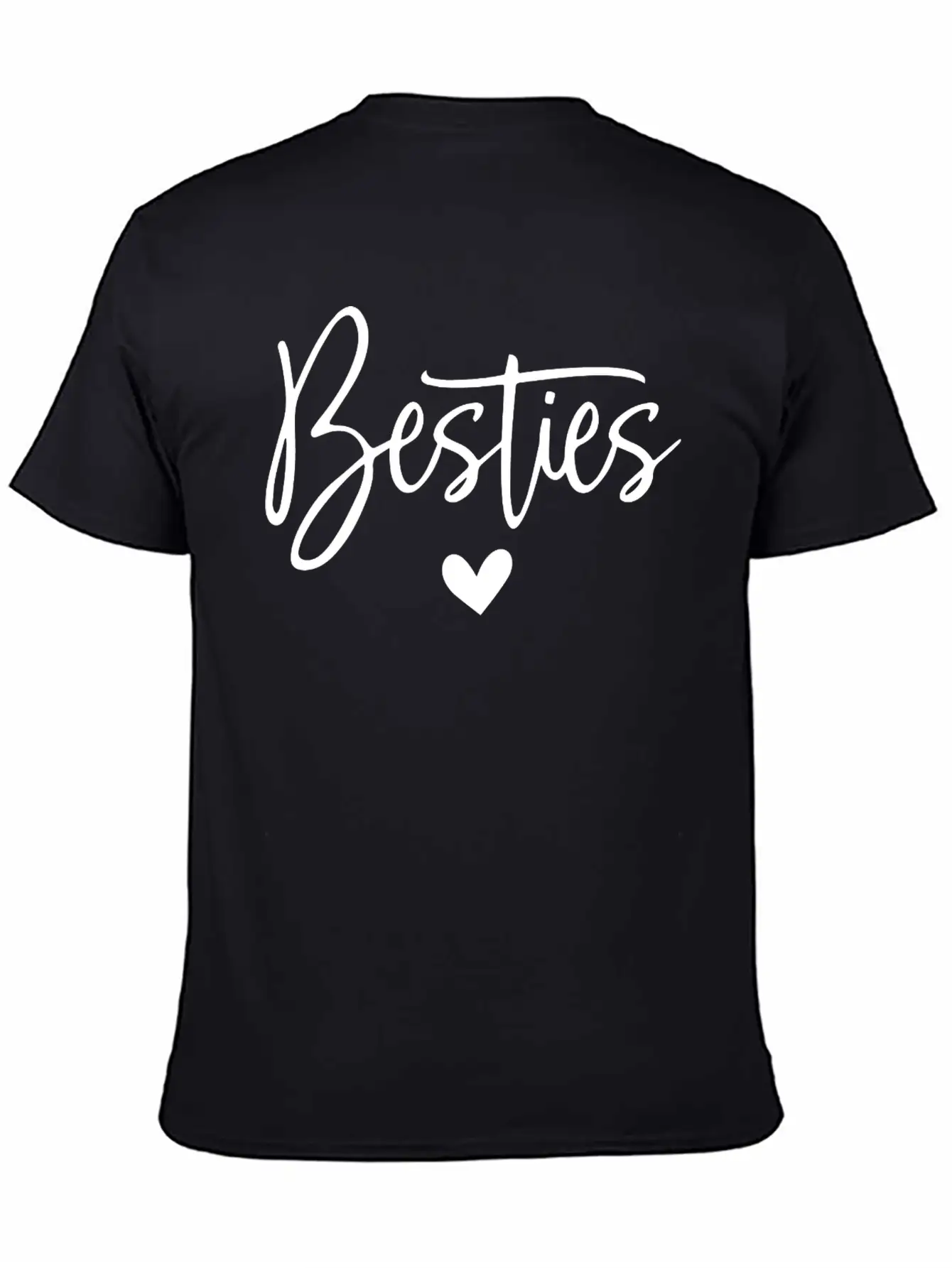 Celebrate Friendship With Besties Heart Design Soft Cotton Short Sleeve Tee ¨C Unisex Wardrobe Staple