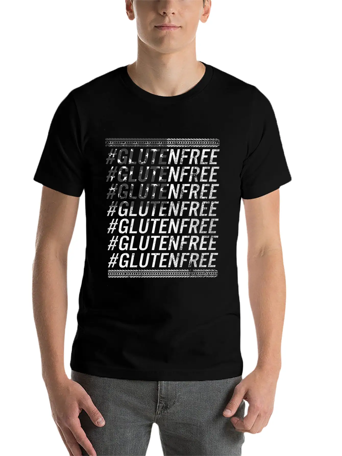 Celiac Disease Shirt, Hashtag Gluten Free, Celiac Basic Graphic T-Shirt ¨C Daily Comfort In Soft Cotton