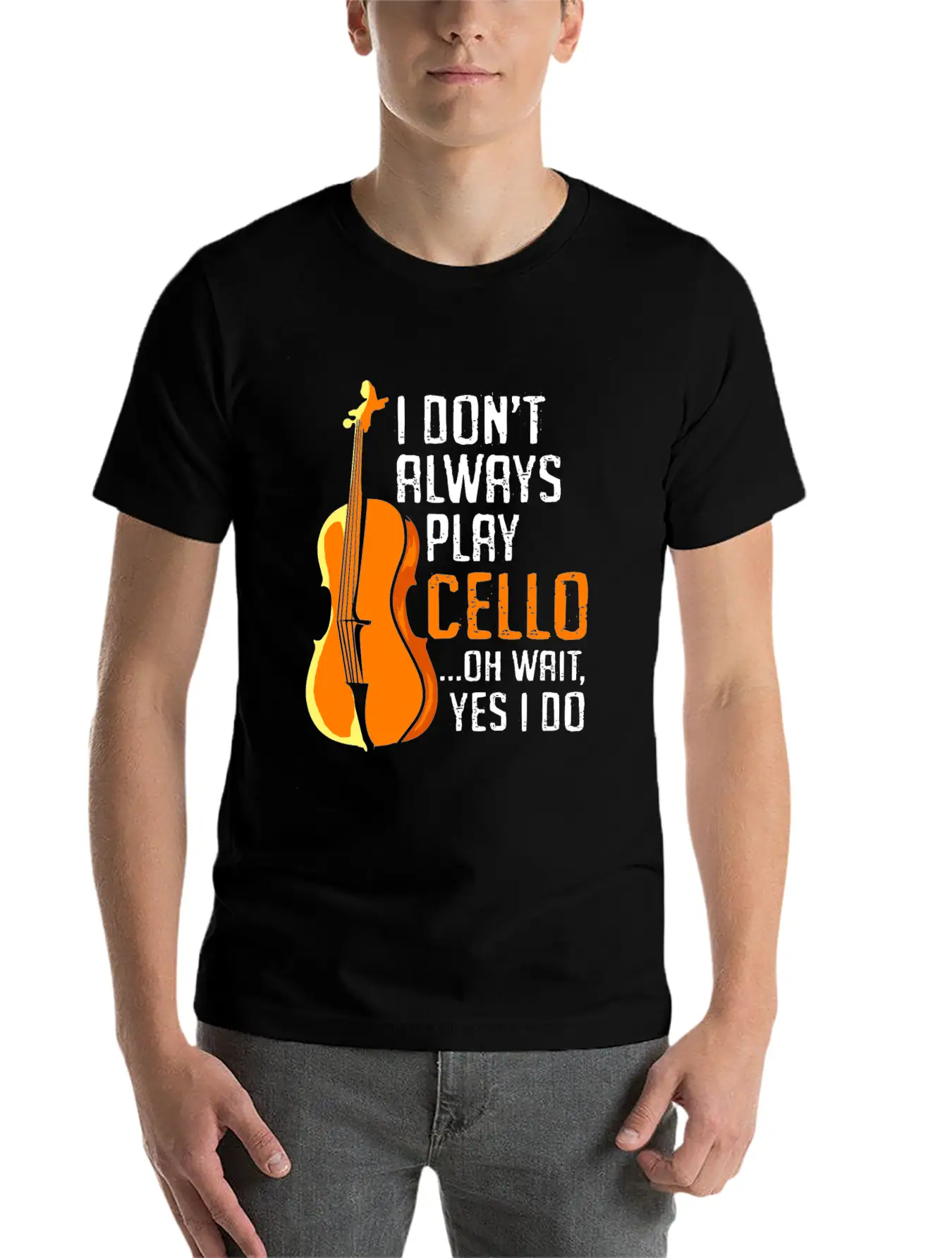 Cello Double Bass Music Teacher Symphony Violin Basic Graphic T-Shirt ¨C Daily Comfort In Soft Cotton