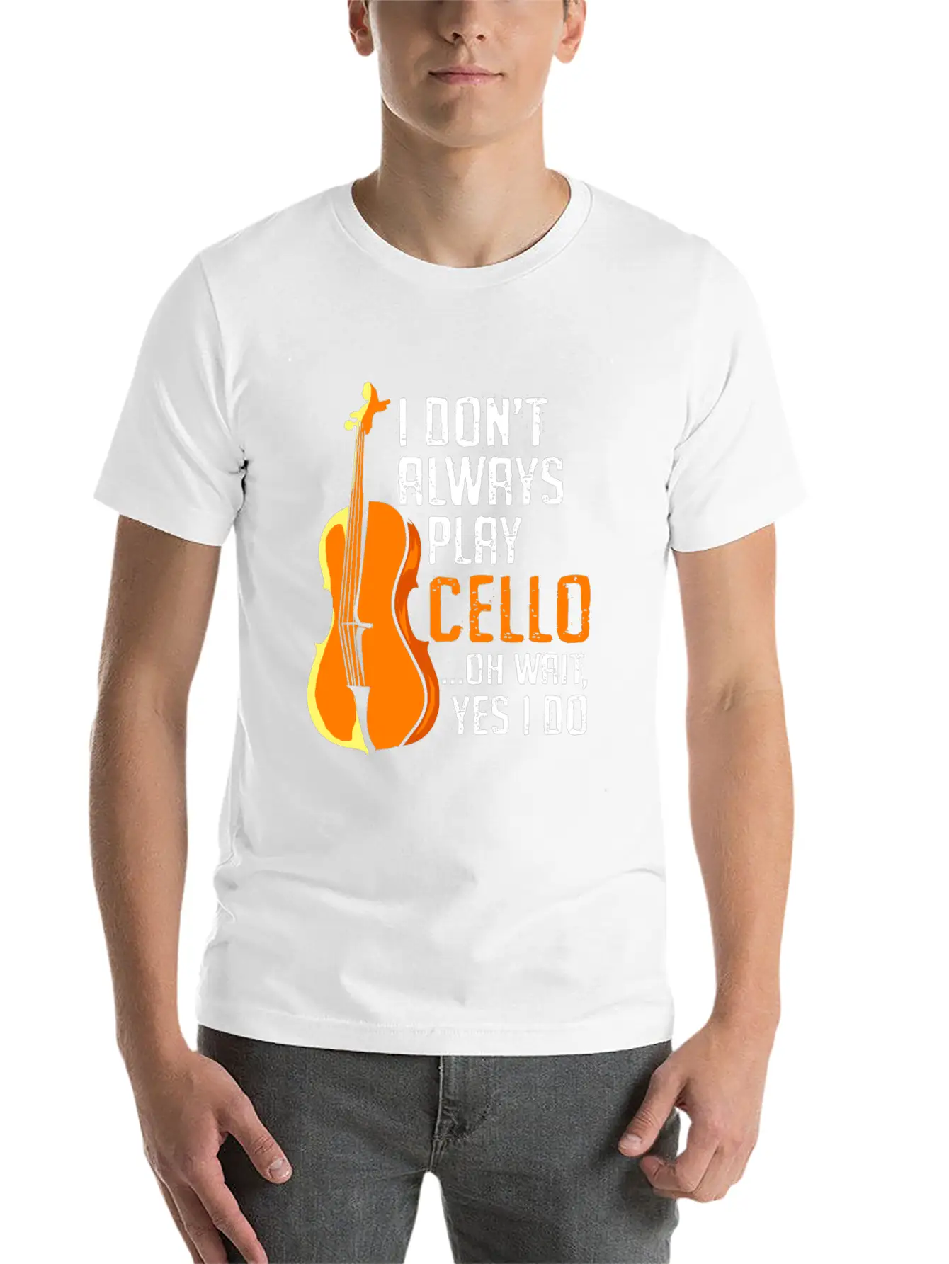 Cello Double Bass Music Teacher Symphony Violin Basic Graphic T-Shirt ¨C Daily Comfort In Soft Cotton
